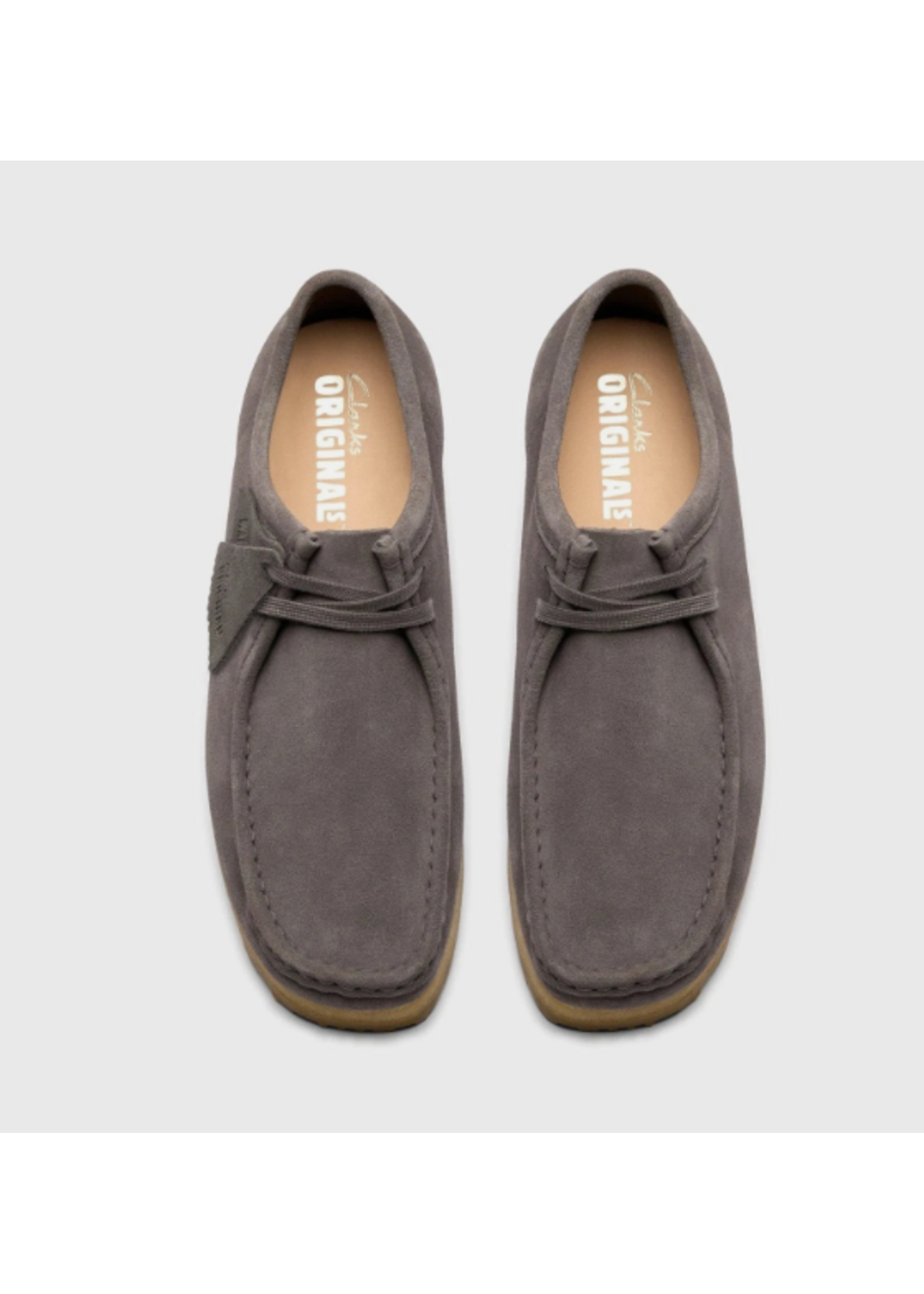 Clarks Mens Originals Icon Wallabee RB Grey Suede 26183095