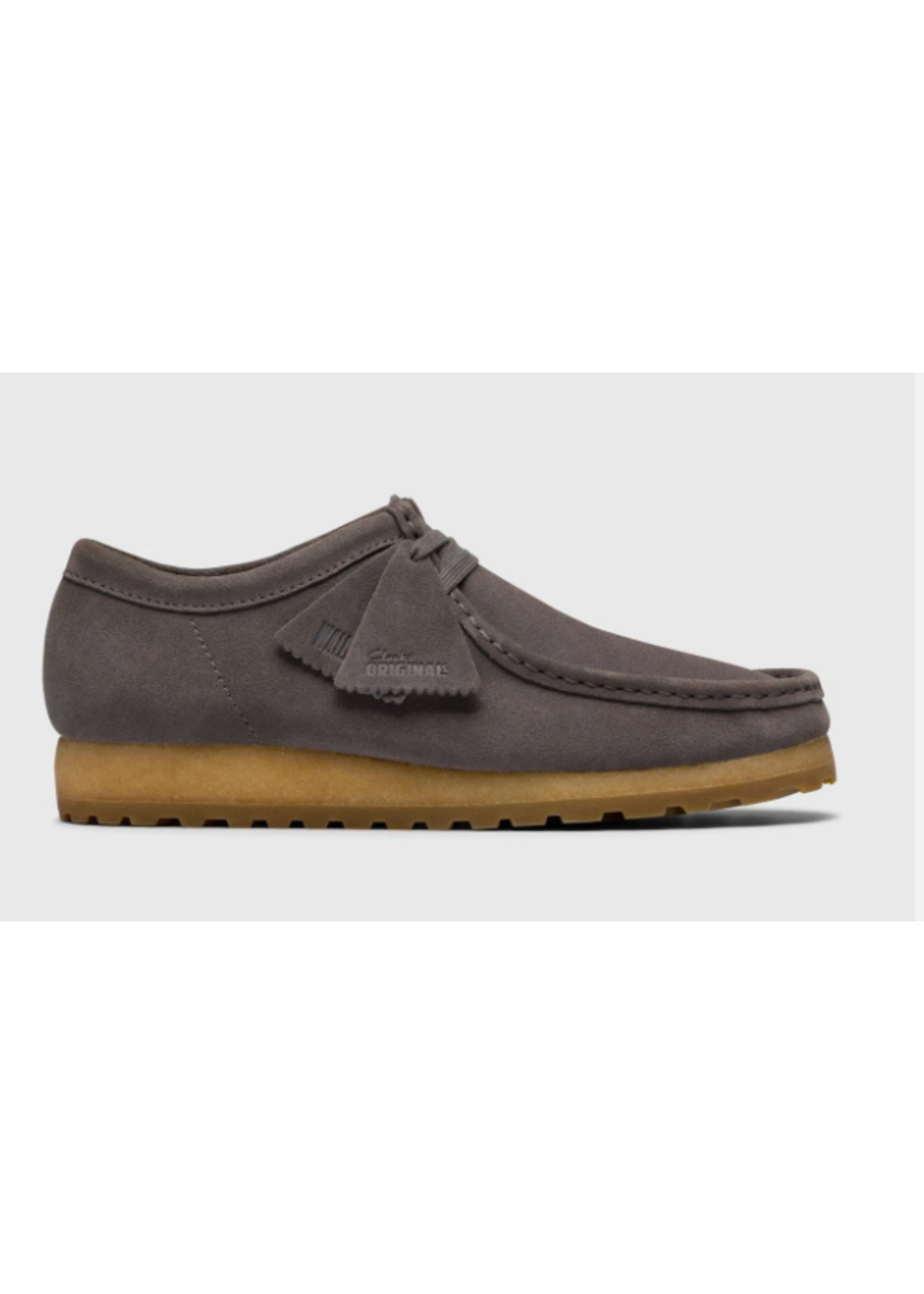 Clarks Mens Originals Icon Wallabee RB Grey Suede 26183095
