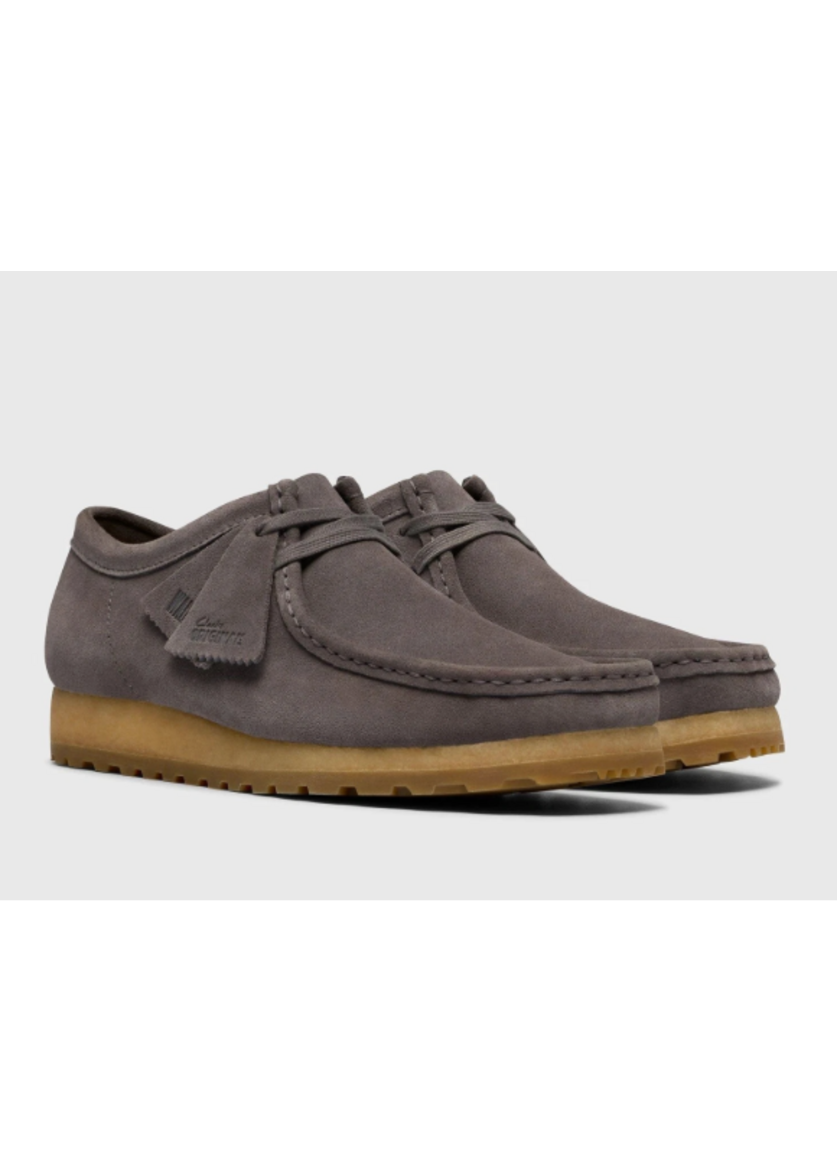 Clarks Mens Originals Icon Wallabee RB Grey Suede 26183095