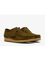 Clarks Mens Originals Icon Wallabee RB  Olive Green Suede 26183094
