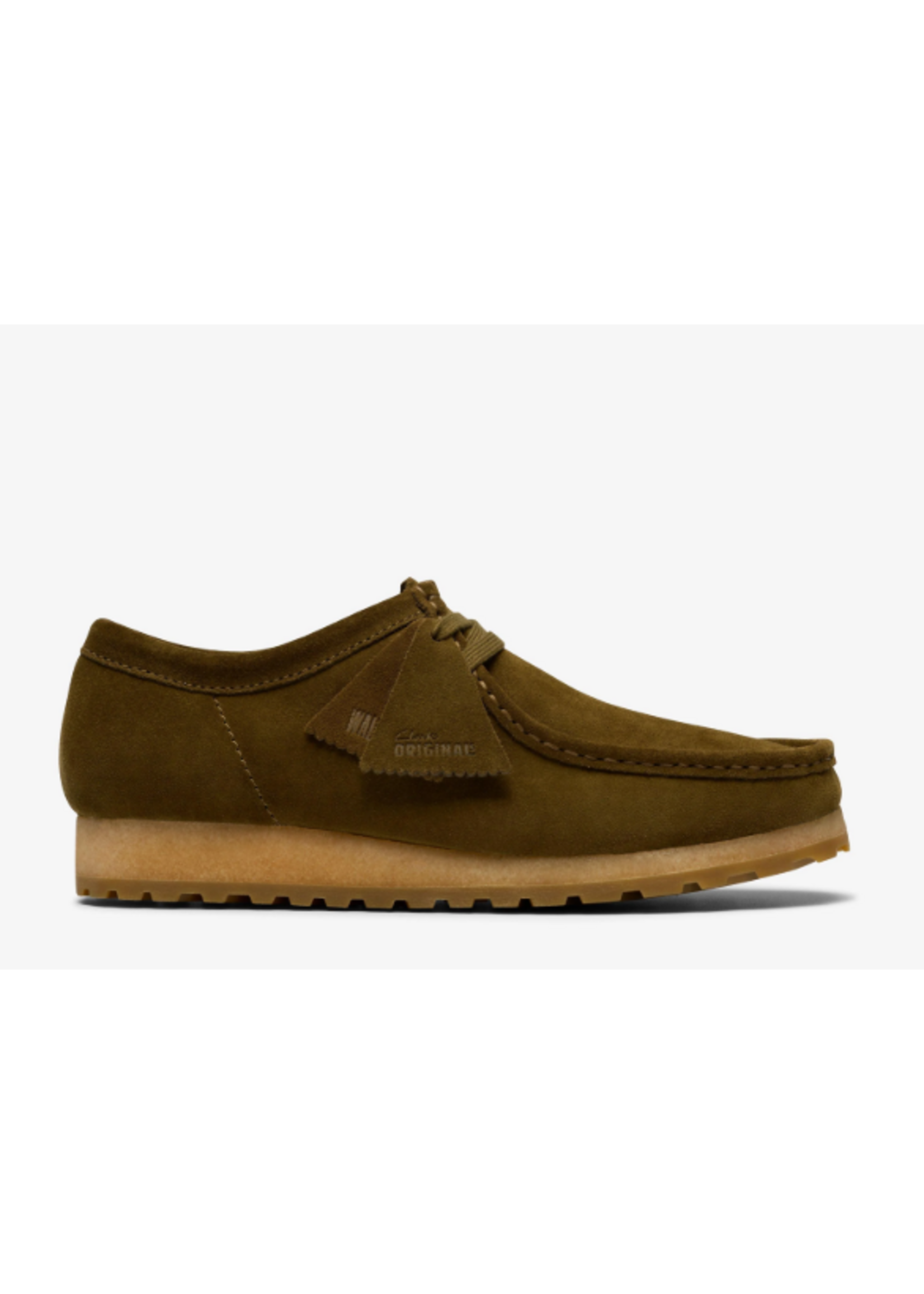 Clarks Mens Originals Icon Wallabee RB  Olive Green Suede 26183094