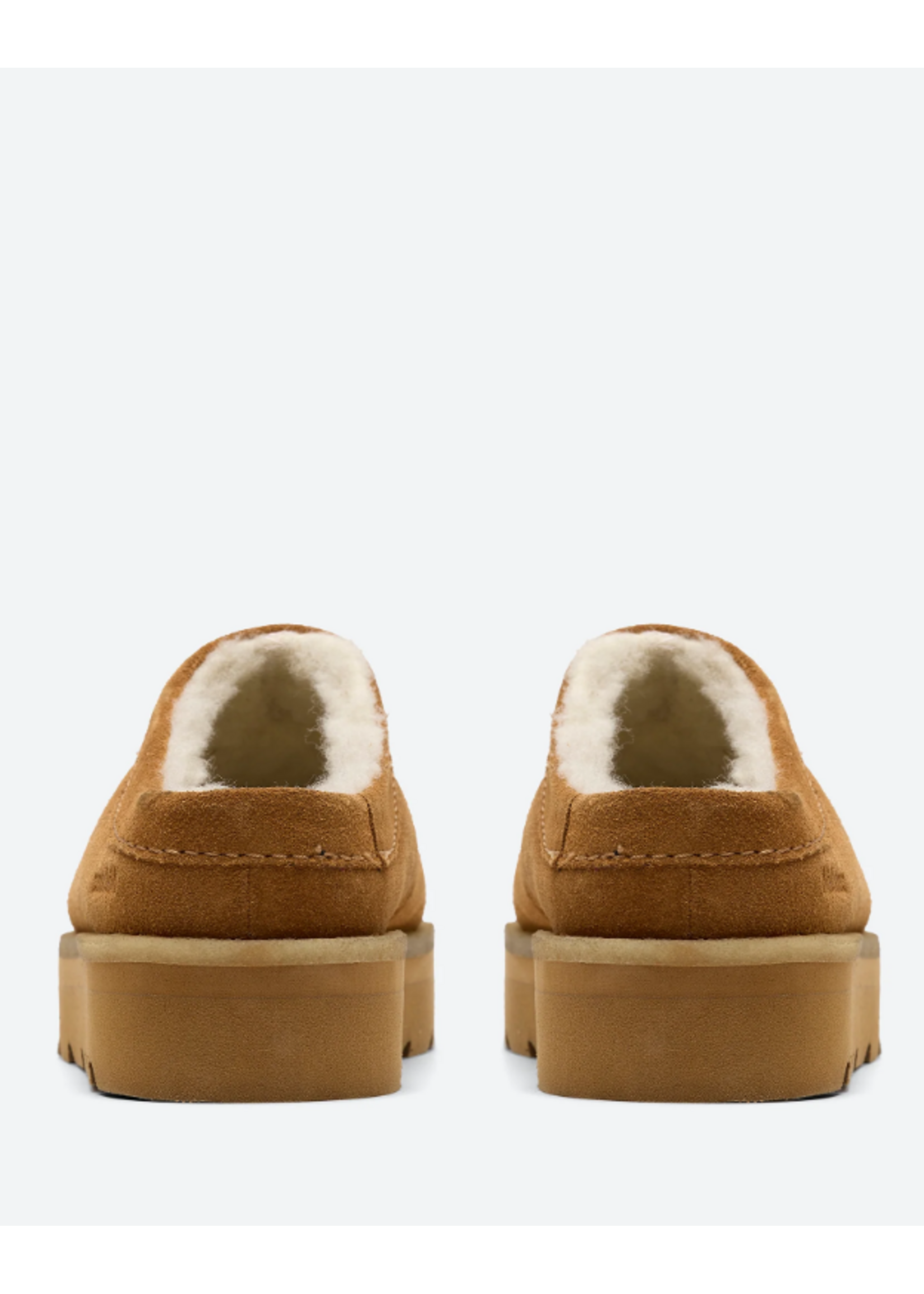 Clarks Womens Originals Icon Meare Mule Caramel Warmlined Beige 26182829