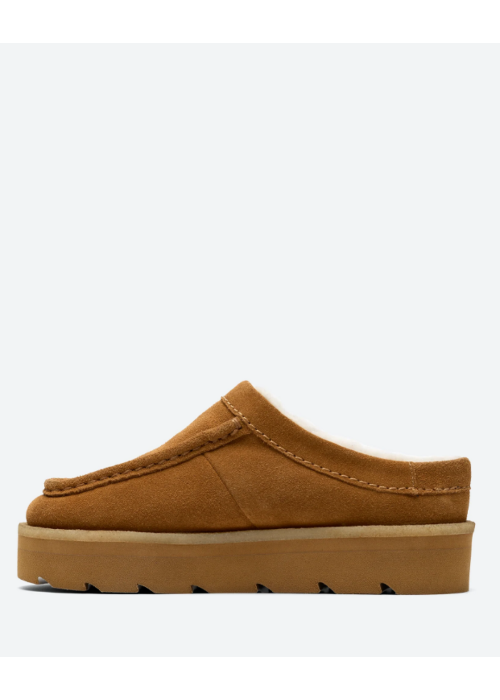 Clarks Womens Originals Icon Meare Mule Caramel Warmlined Beige 26182829