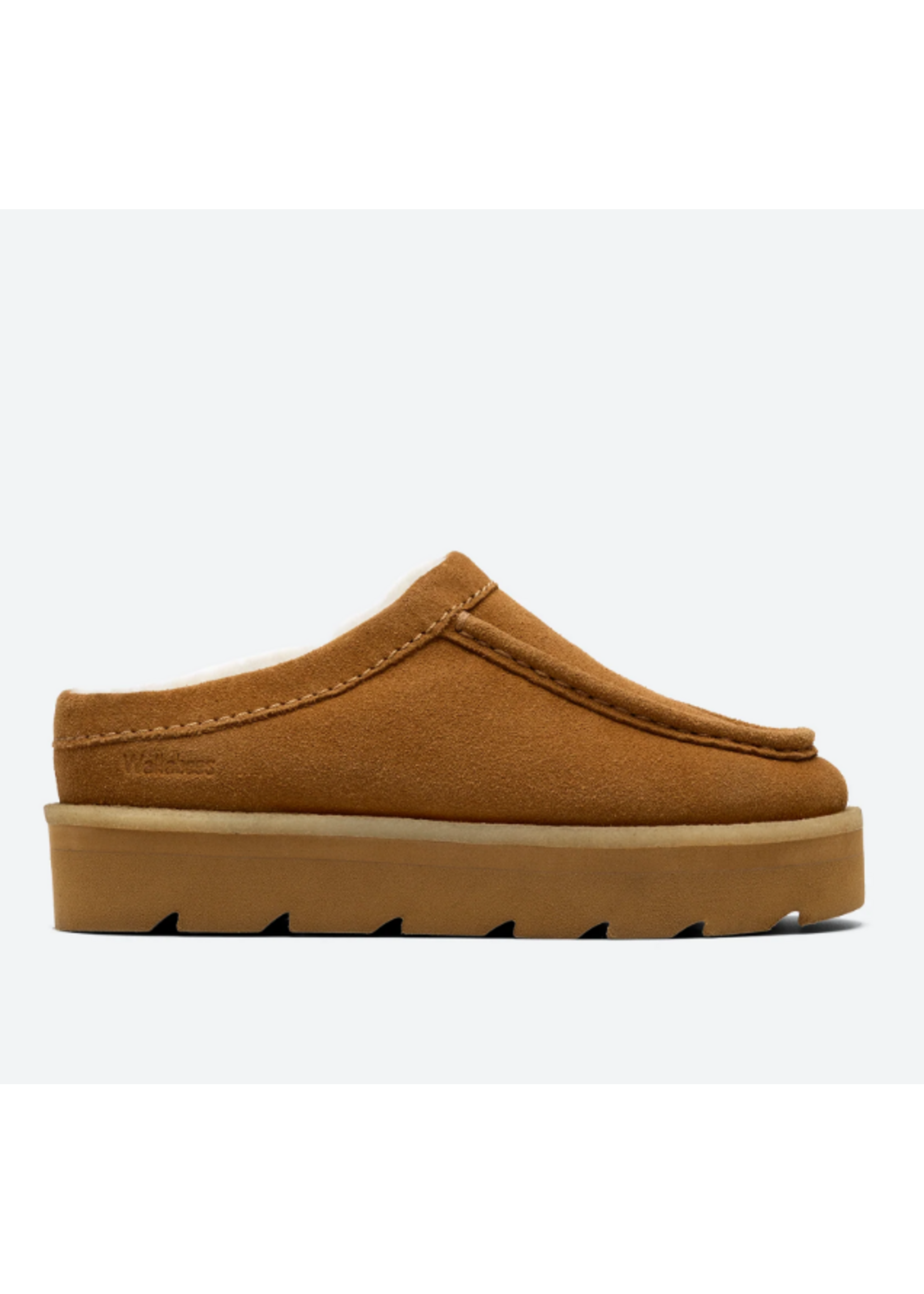 Clarks Womens Originals Icon Meare Mule Caramel Warmlined Beige 26182829