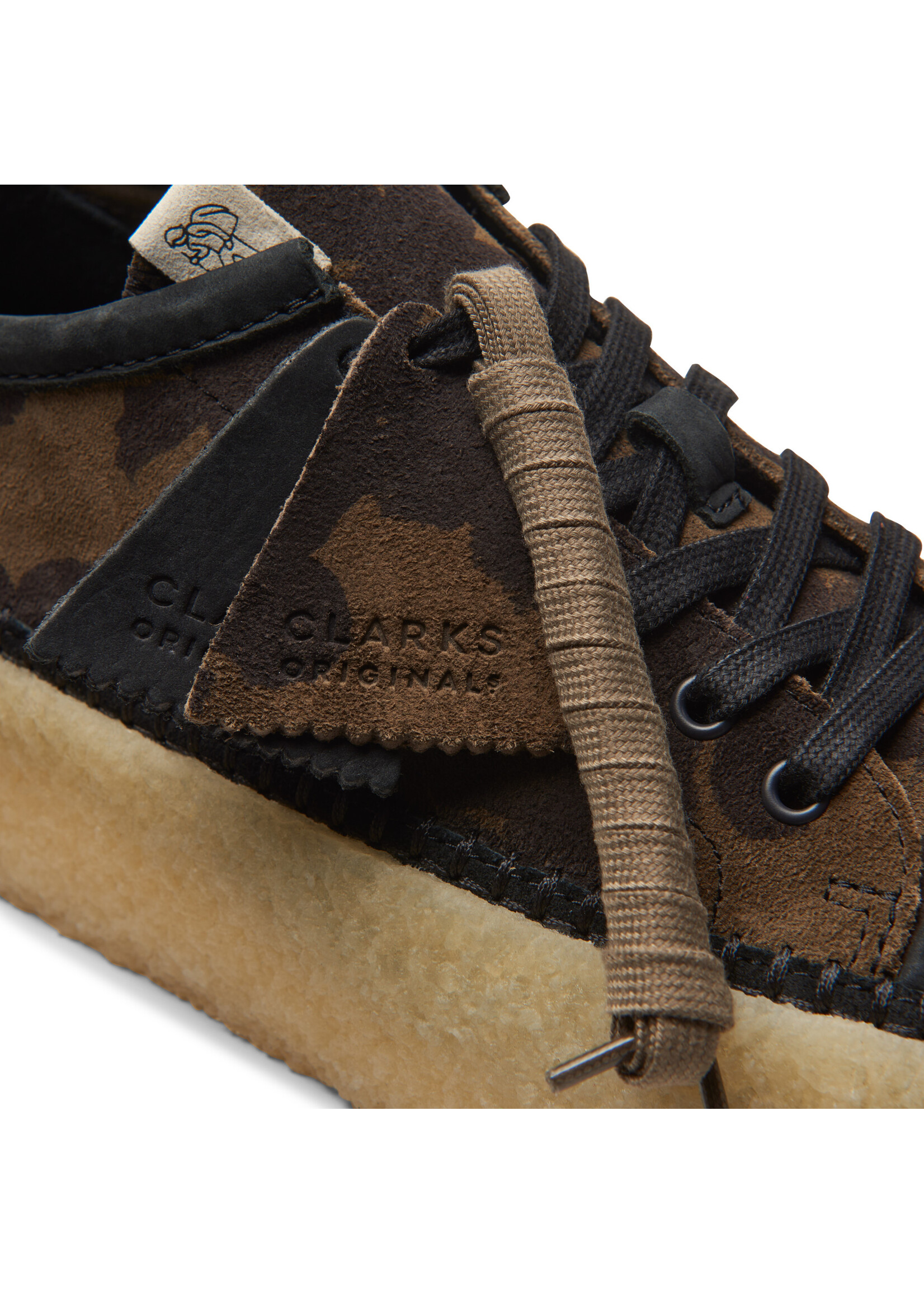 Clarks Mens Originals Caravan Low Black/Khaki Floral | 26174026