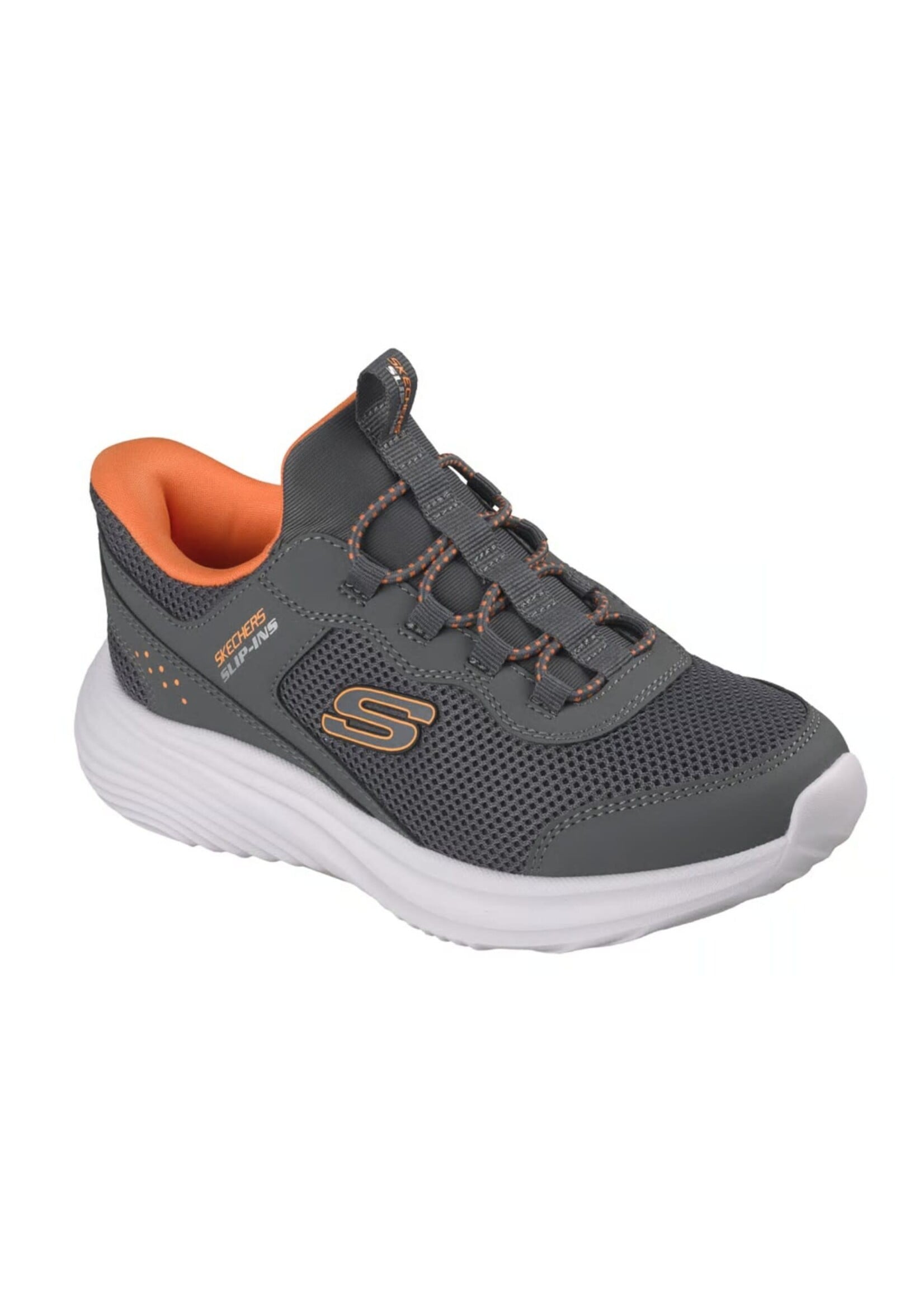 Skechers Boy's Hands Free Slip-ins: Bounder Pro Kids' Athletic Sneakers 404208L Charcoal Machine Washable