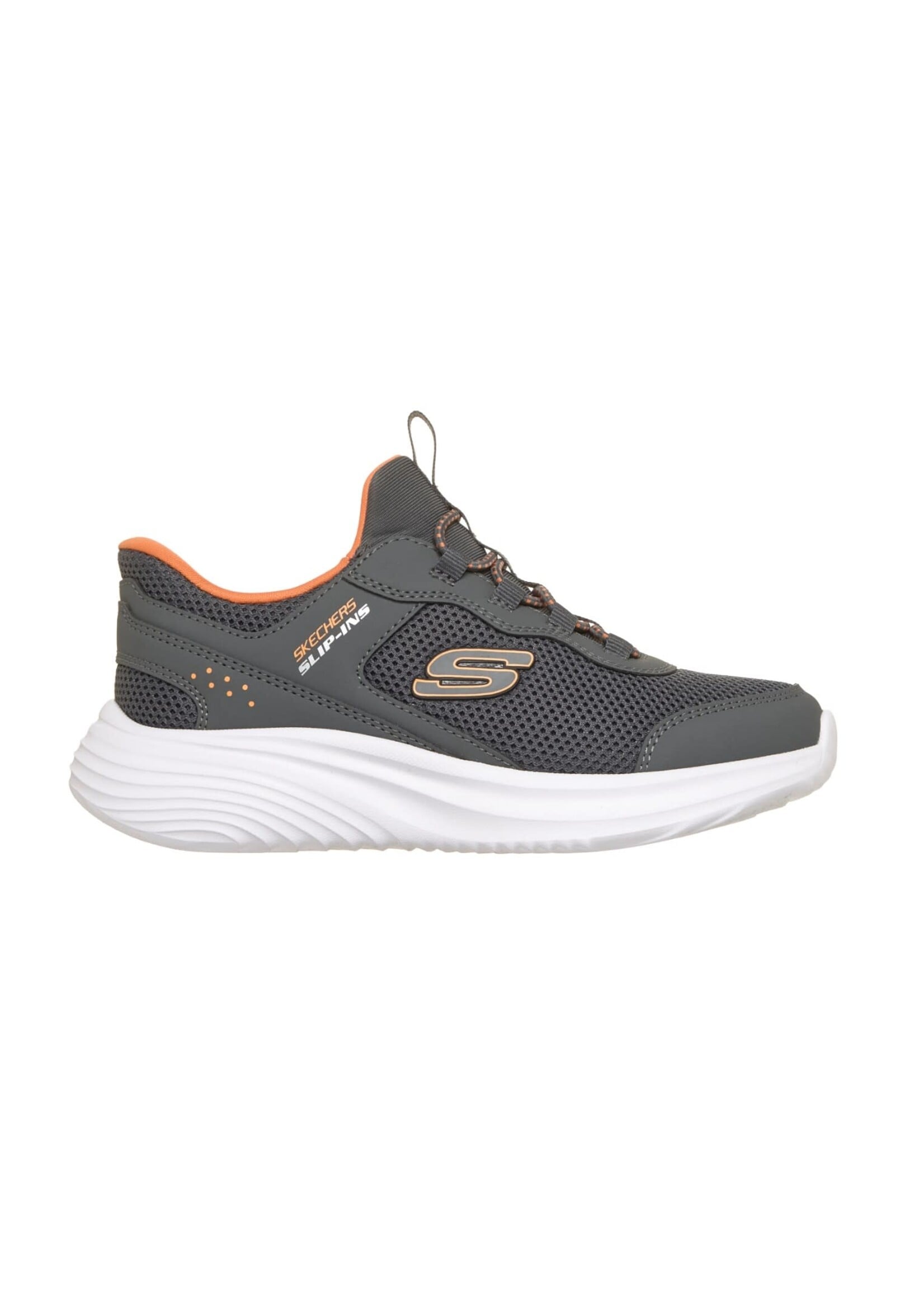 Skechers Boy's Hands Free Slip-ins: Bounder Pro Kids' Athletic Sneakers 404208L Charcoal Machine Washable