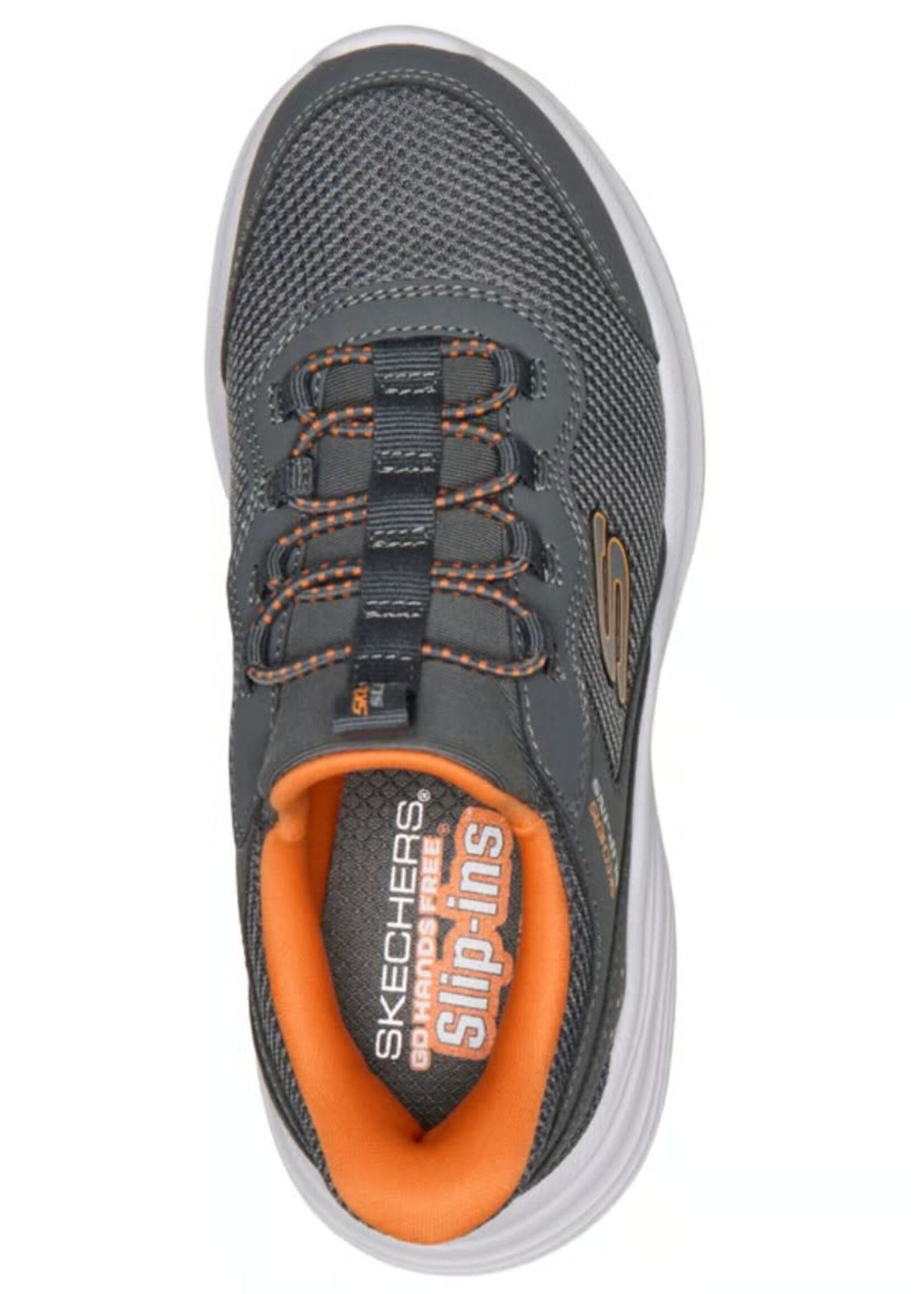 Skechers Boy's Hands Free Slip-ins: Bounder Pro Kids' Athletic Sneakers 404208L Charcoal Machine Washable