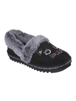 Skechers Women’s BOBS Cozy Kiss - Cozy Cat Memory Foam Indoor/Outdoor Comfort Slippers (113698/BLK)