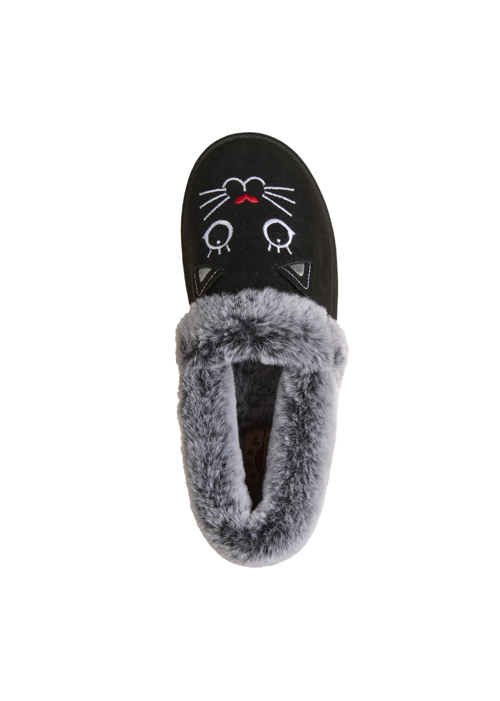 Skechers Women’s BOBS Cozy Kiss - Cozy Cat Memory Foam Indoor/Outdoor Comfort Slippers (113698/BLK)