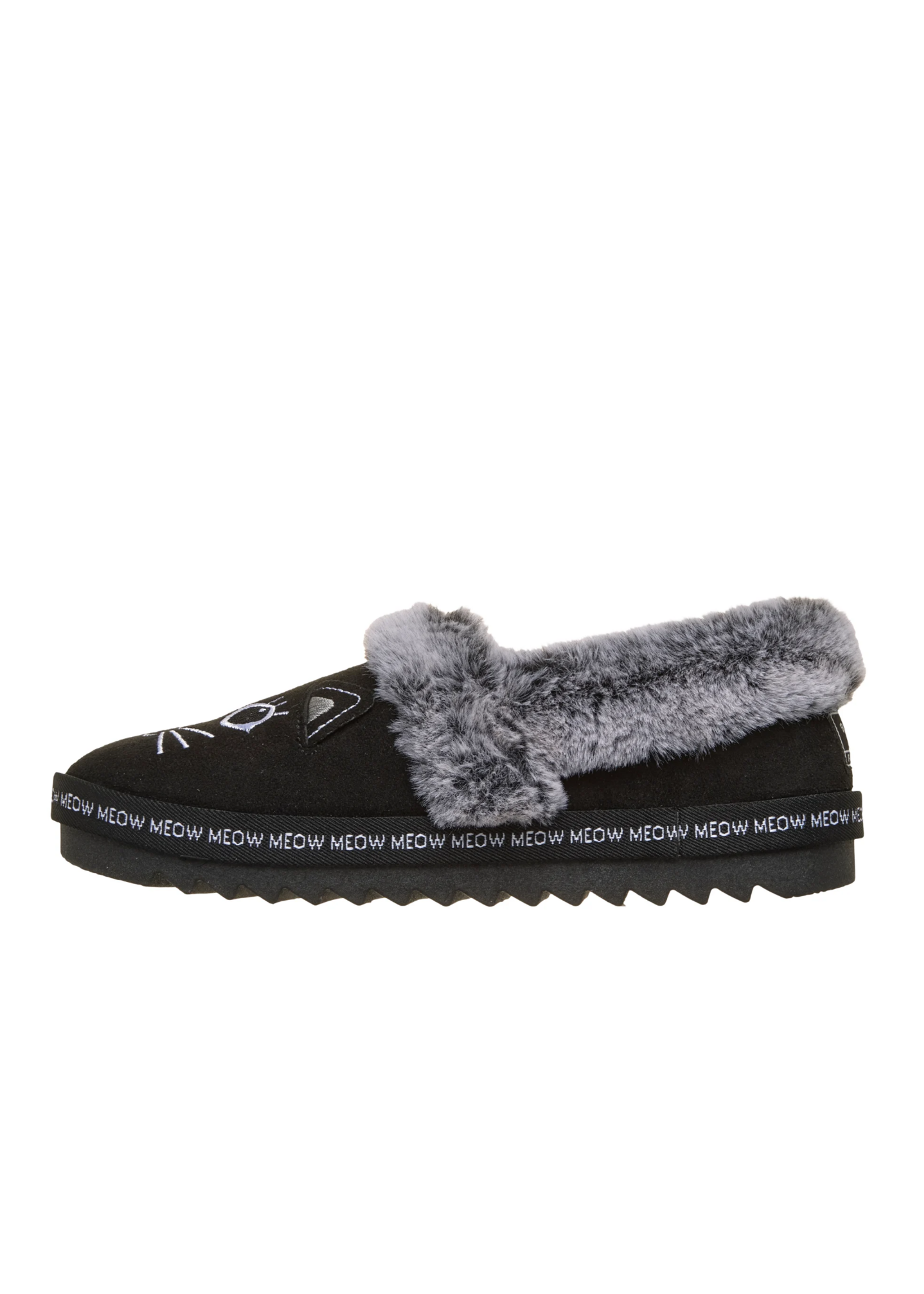 Skechers Women’s BOBS Cozy Kiss - Cozy Cat Memory Foam Indoor/Outdoor Comfort Slippers (113698/BLK)