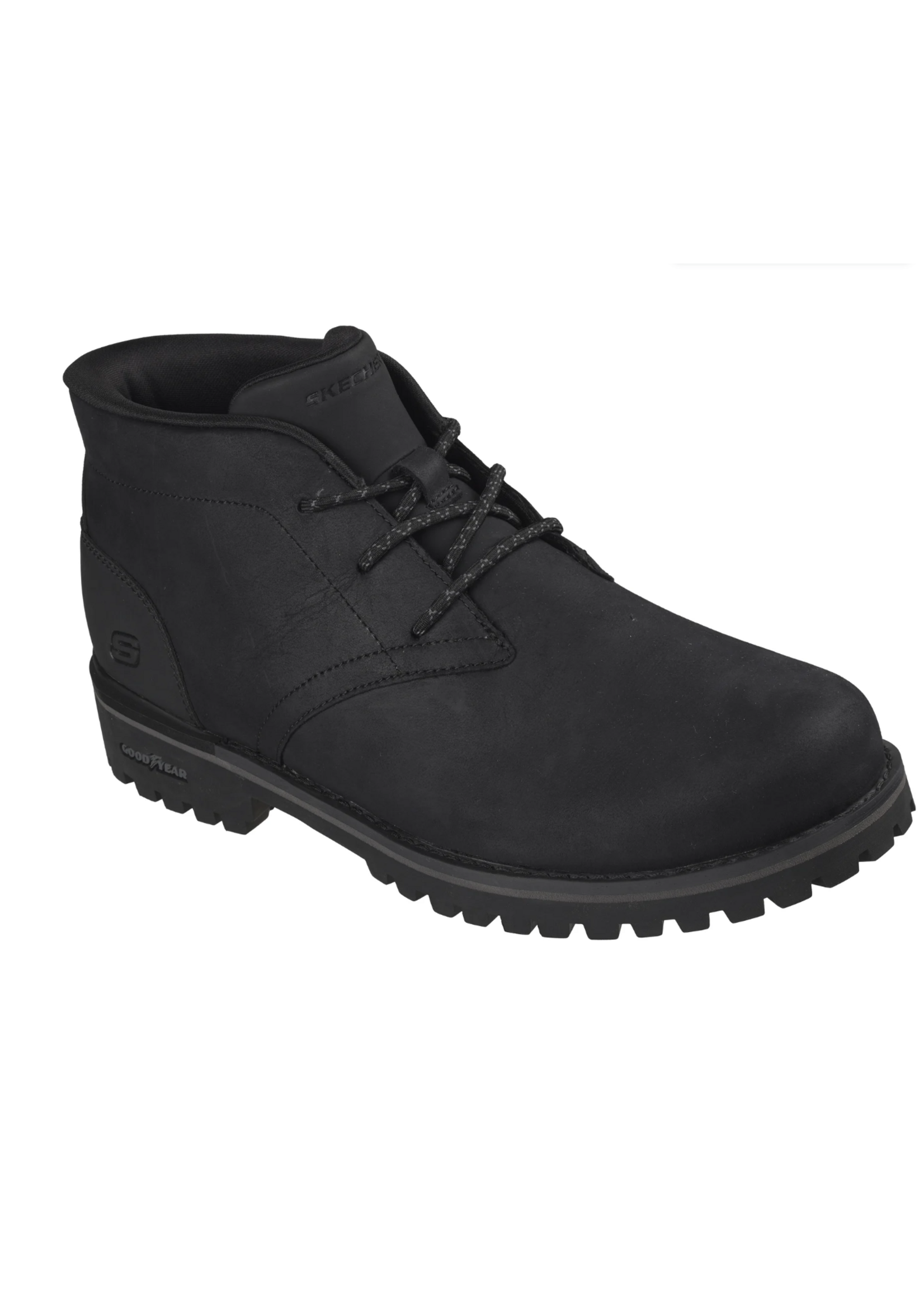 Skechers Men’s Hands Free Slip-ins Relaxed Fit: Quintero - Damien Leather Memory Foam Casual Ankle Boots (205903/BBK)