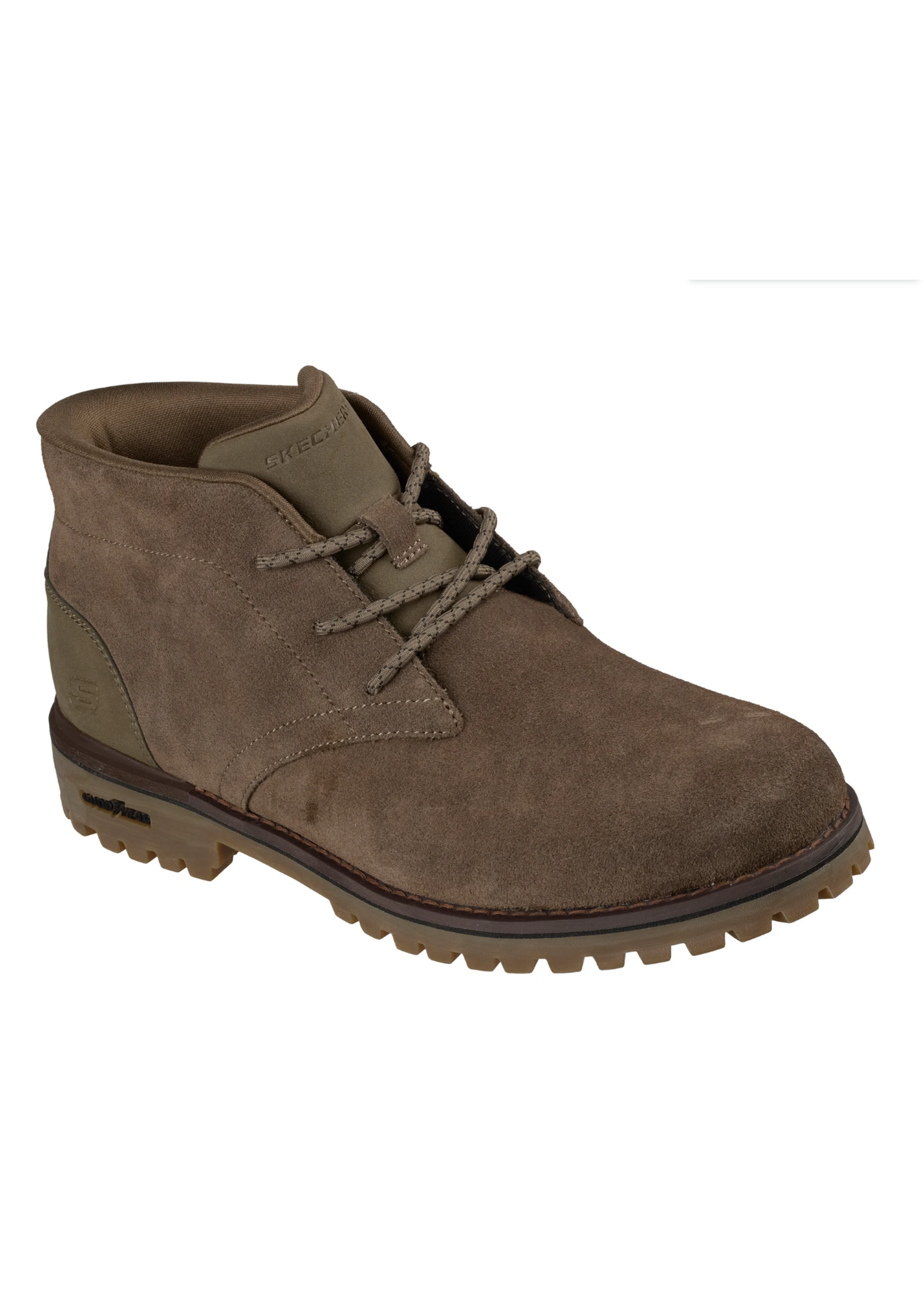 Skechers Men’s Hands Free Slip-ins Relaxed Fit: Quintero - Damien Leather Memory Foam Casual Mid-Top Boots (205903/DKTP)
