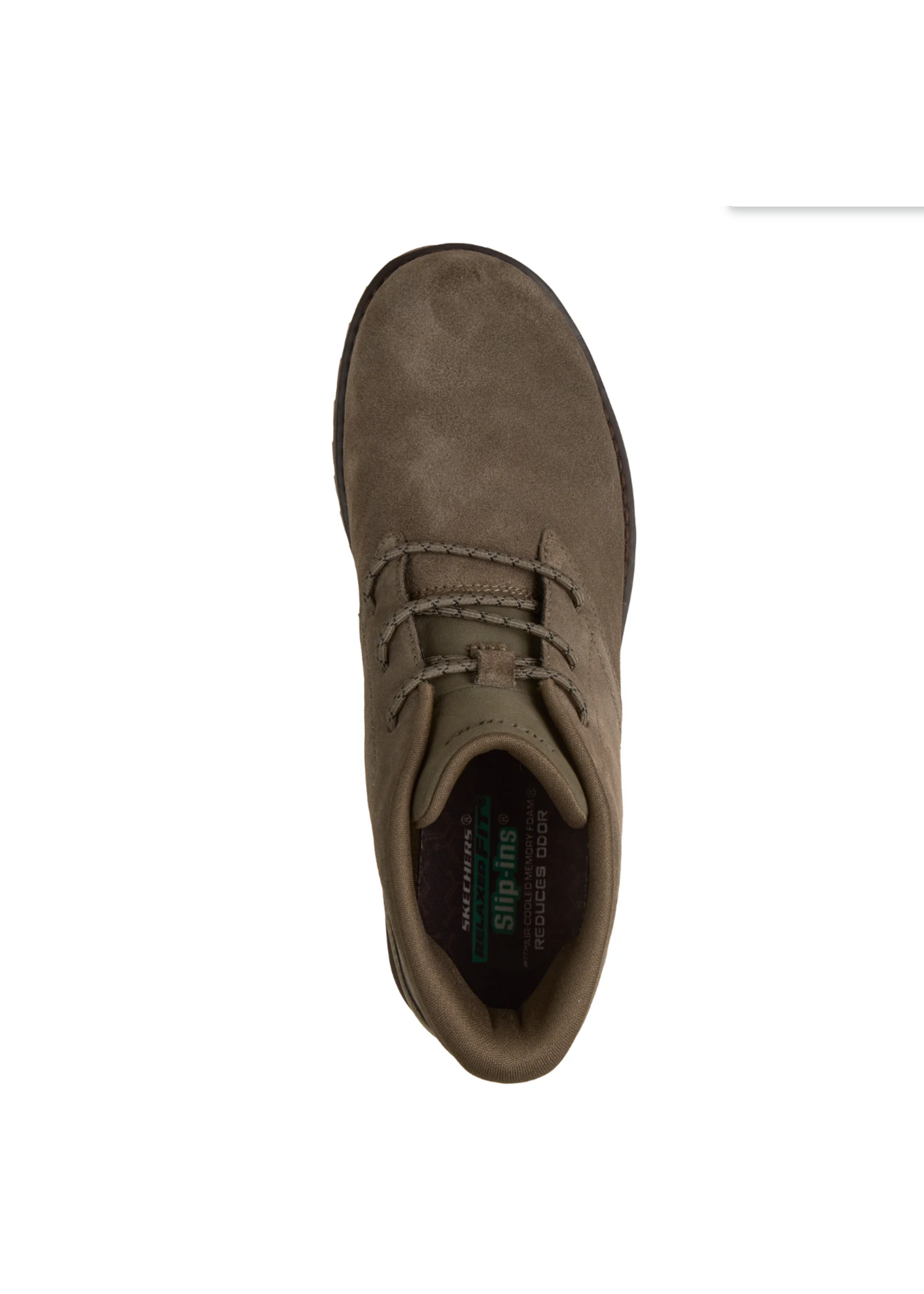 Skechers Men’s Hands Free Slip-ins Relaxed Fit: Quintero - Damien Leather Memory Foam Casual Mid-Top Boots (205903/DKTP)