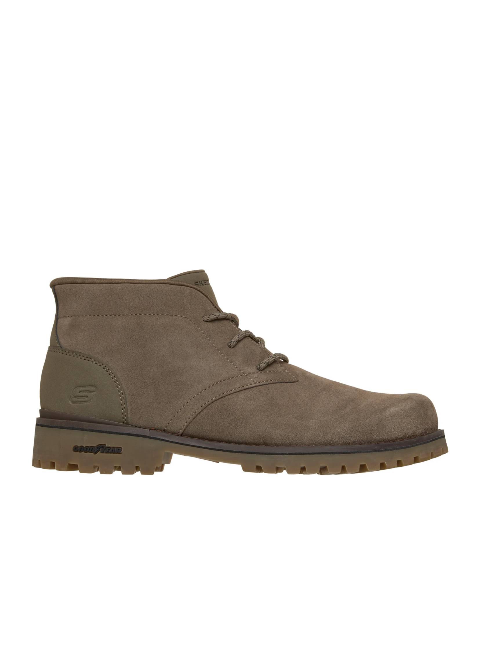 Skechers Men’s Hands Free Slip-ins Relaxed Fit: Quintero - Damien Leather Memory Foam Casual Mid-Top Boots (205903/DKTP)