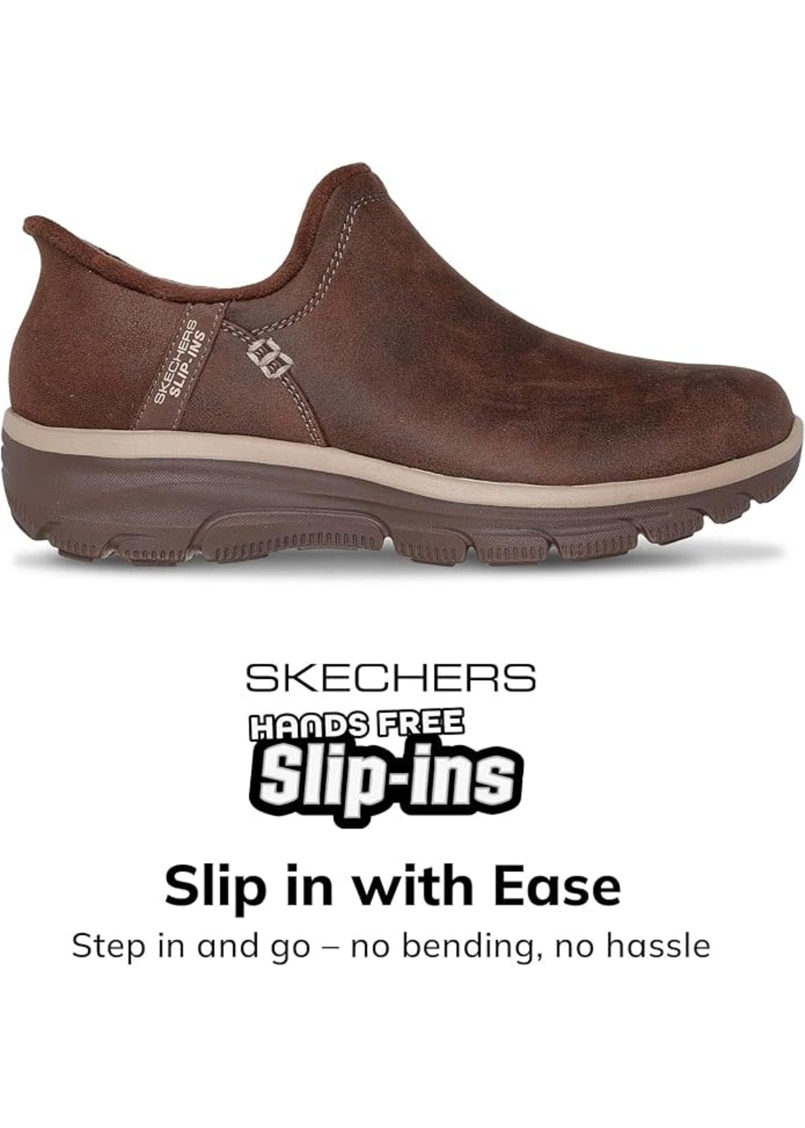 Skechers Women's Slip-ins Relaxed Fit: Easy Going - Modern Hour 3 chocolate (169167 CHOC)