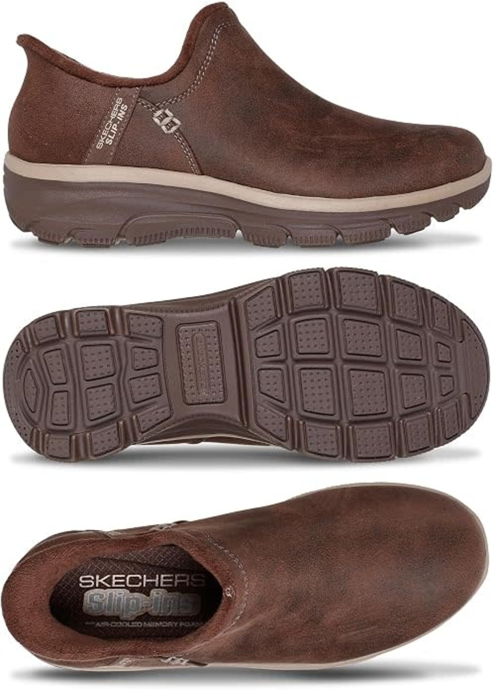 Skechers Women's Slip-ins Relaxed Fit: Easy Going - Modern Hour 3 chocolate (169167 CHOC)