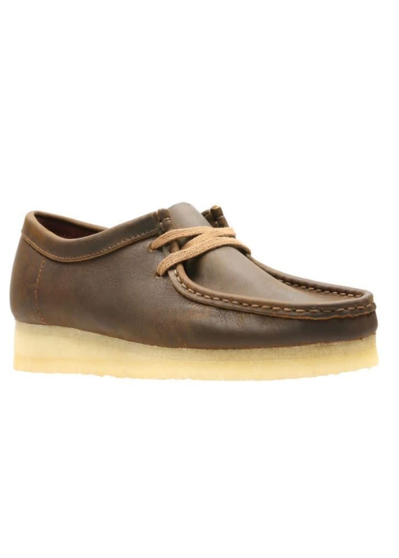 Clarks Women’s Wallabee Brown Beeswax Leather – Iconic Moccasin Style Shoe (26155544)