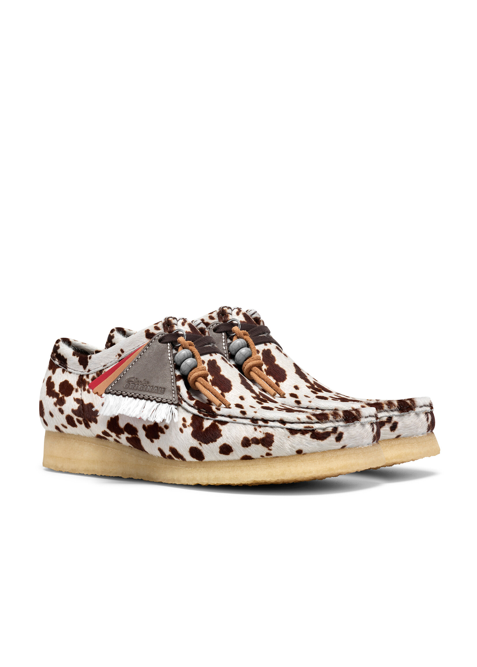 Clarks Originals Wallabee Boot – Brown Cow Print (Blanch Yu Collab) – SKU 26327520