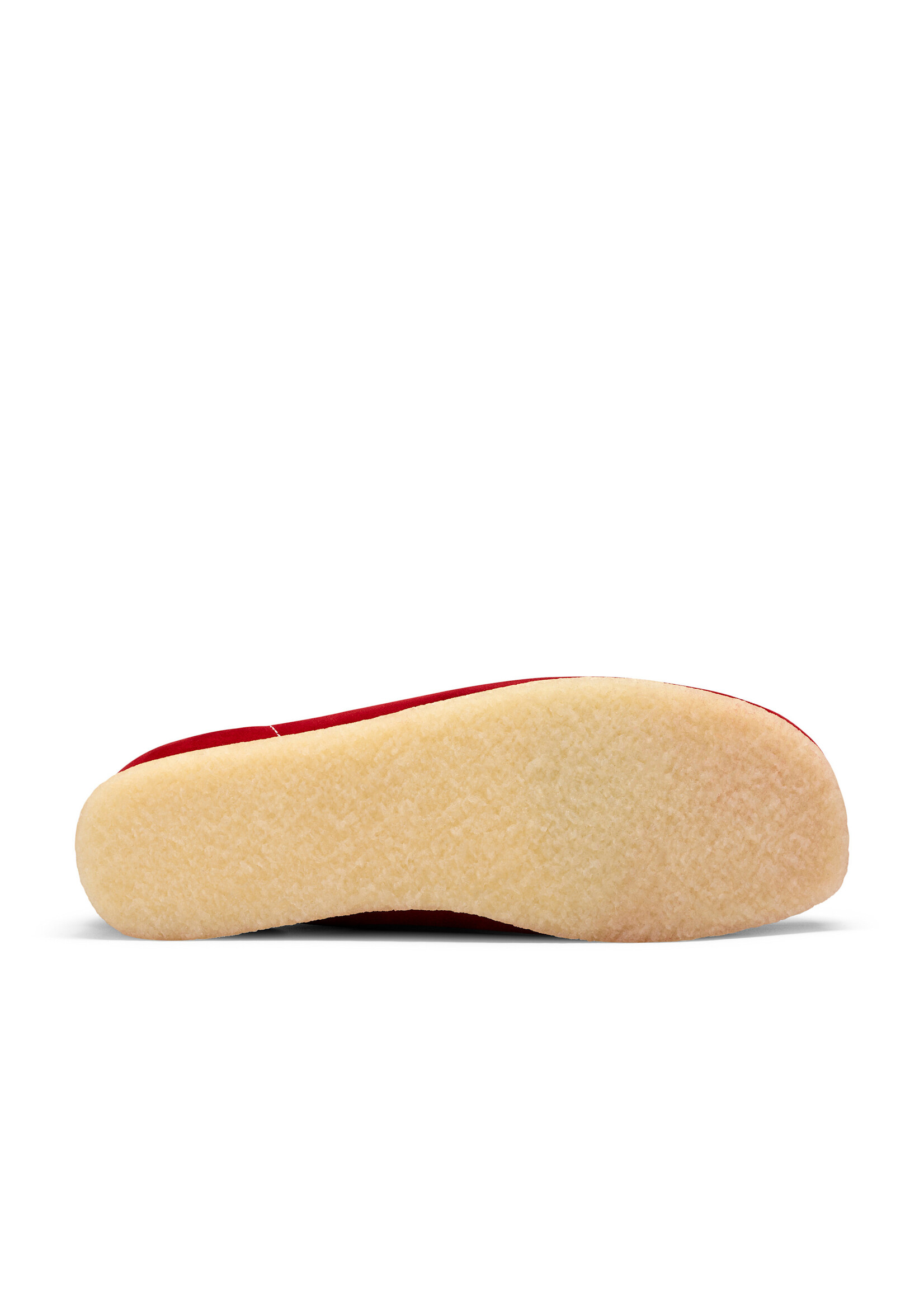 Clarks Originals Wallabee Red Interest, a Blanch Yu collaboration. Bold red suede, embroidered vamp, crepe sole, collectible FOBS. SKU 26327593