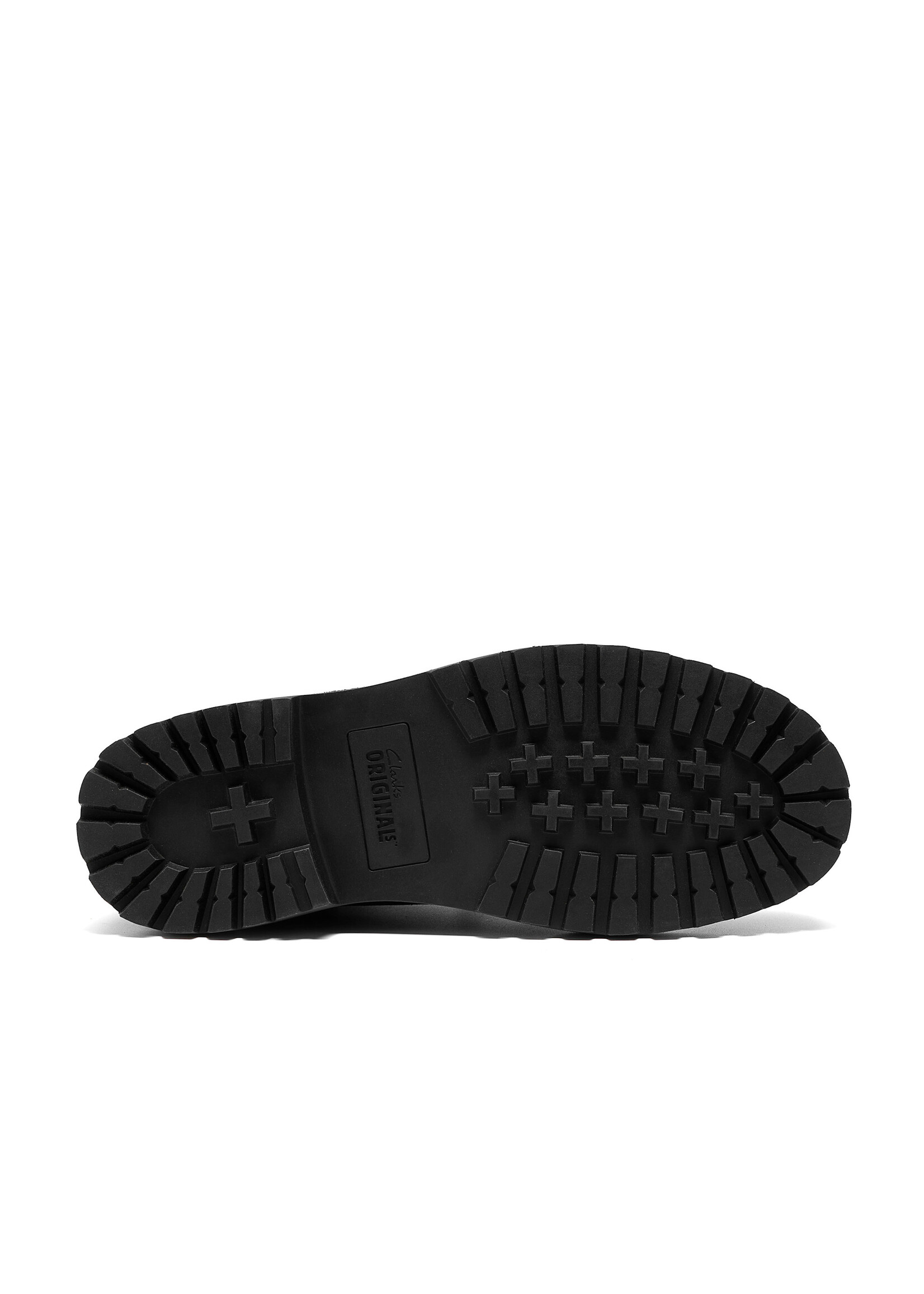 Clarks Originals Desert 2456 Rock in Black Suede. Roomier fit, padded collar, rugged Rock sole, tonal hiking lace. SKU 26327990.