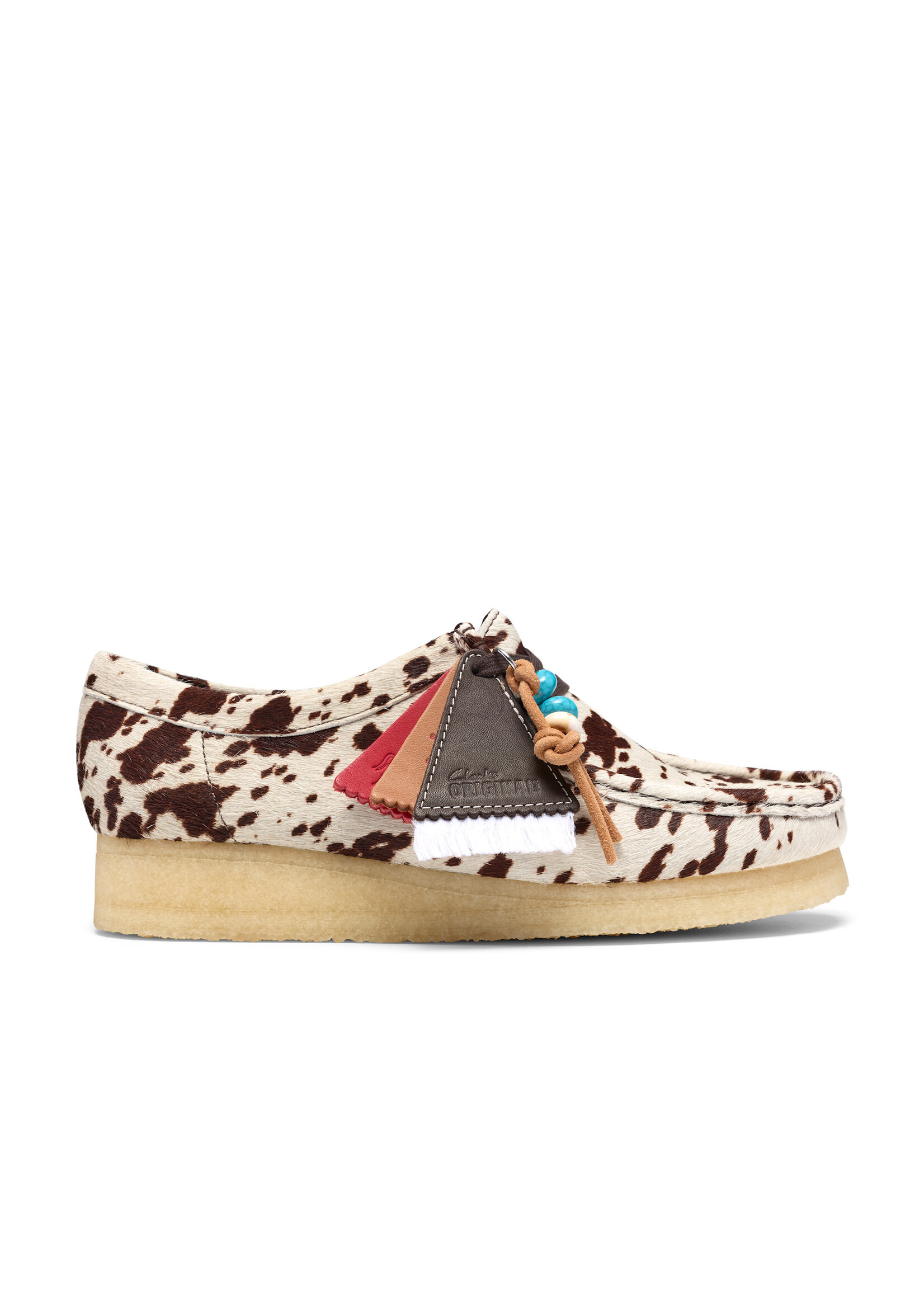 Clarks Originals Wallabee Boot – Brown Cow Print (Women's, Blanch Yu Collab) – SKU 26328442