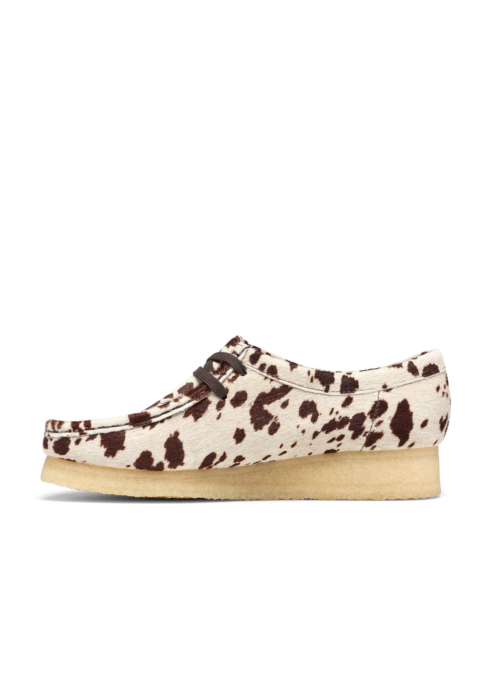 Clarks Originals Wallabee Boot – Brown Cow Print (Women's, Blanch Yu Collab) – SKU 26328442