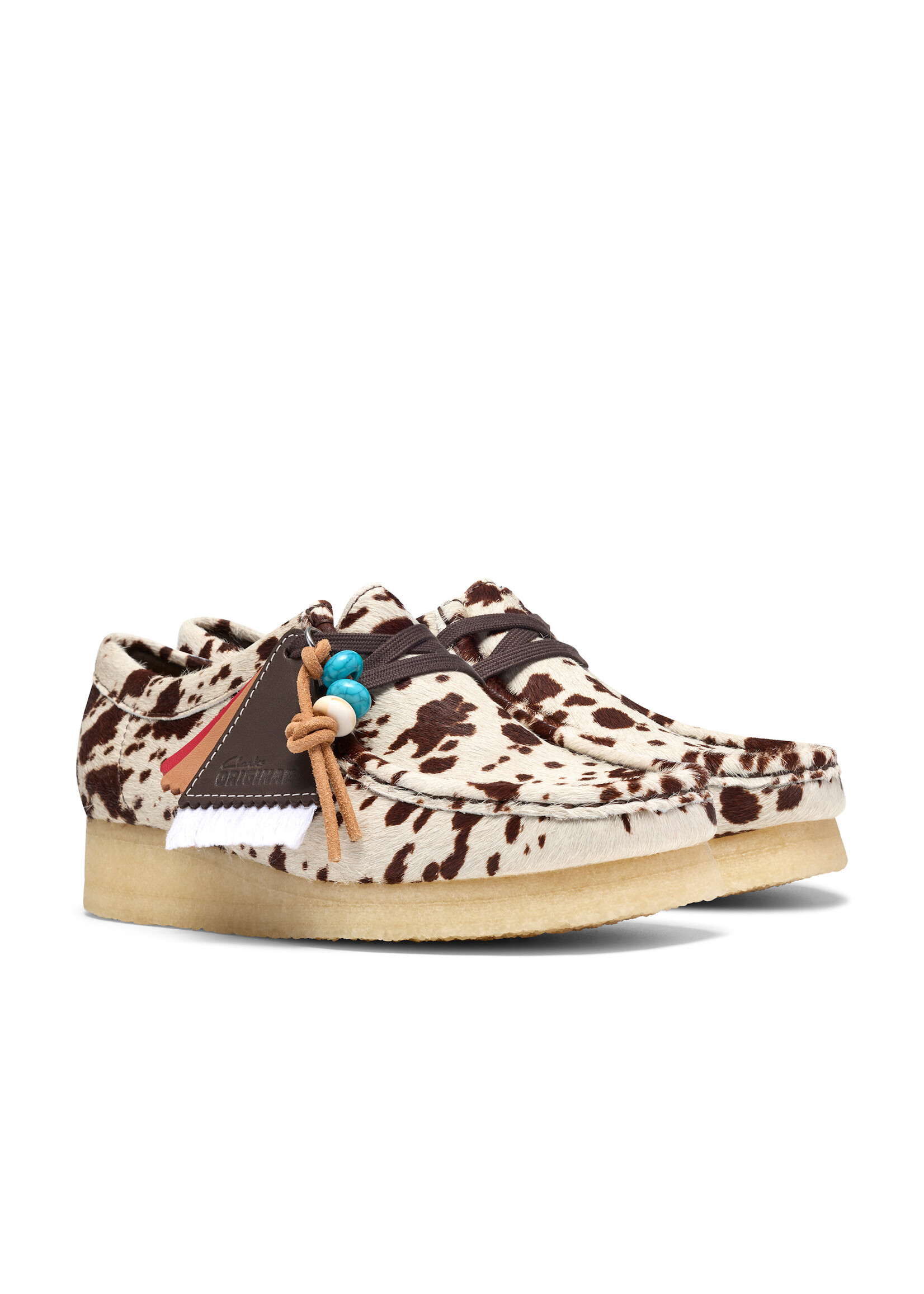 Clarks Originals Wallabee Boot – Brown Cow Print (Women's, Blanch Yu Collab) – SKU 26328442
