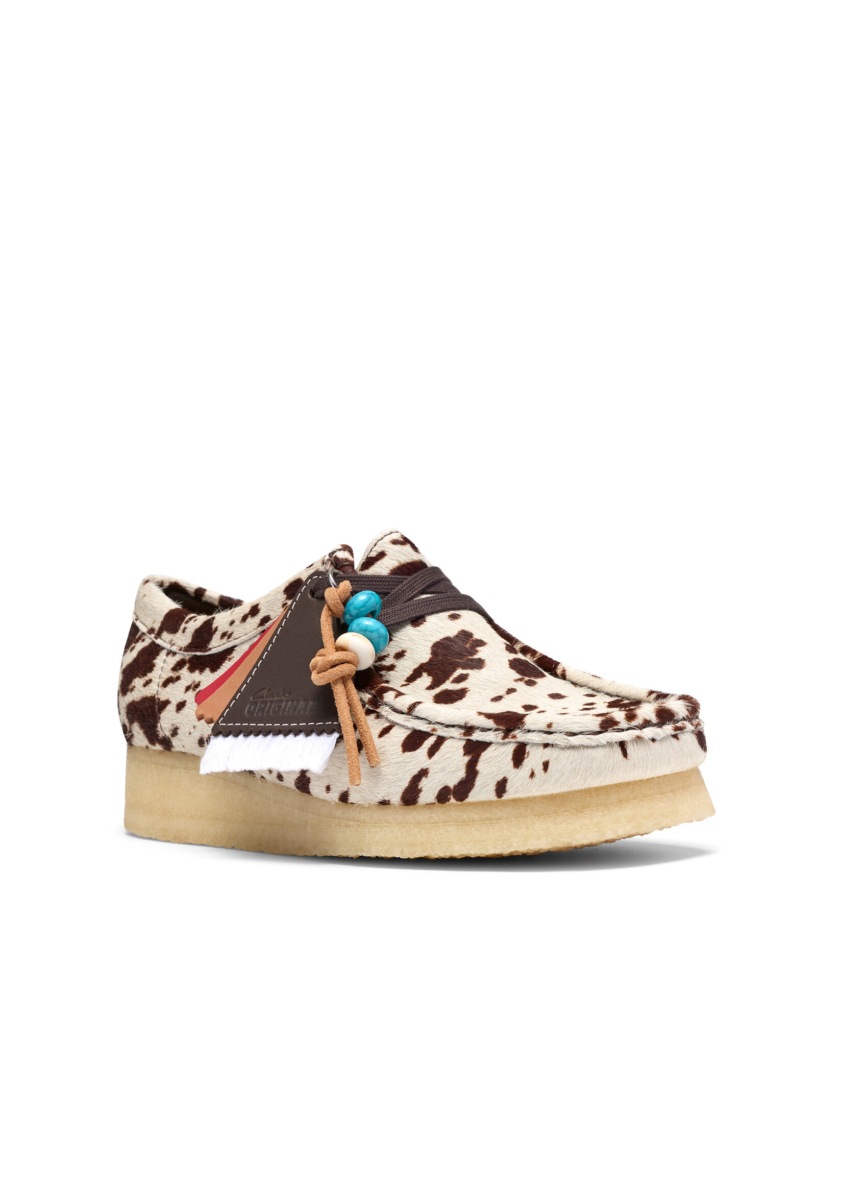 Clarks Originals Wallabee Boot – Brown Cow Print (Women's, Blanch Yu Collab) – SKU 26328442