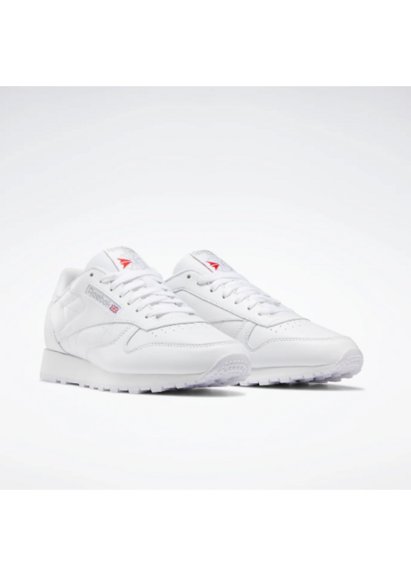 Reebok Men's  British flag Classic Leather Full White- FTWWhite/FTWWhite/Pugr | Unisex | 100008492