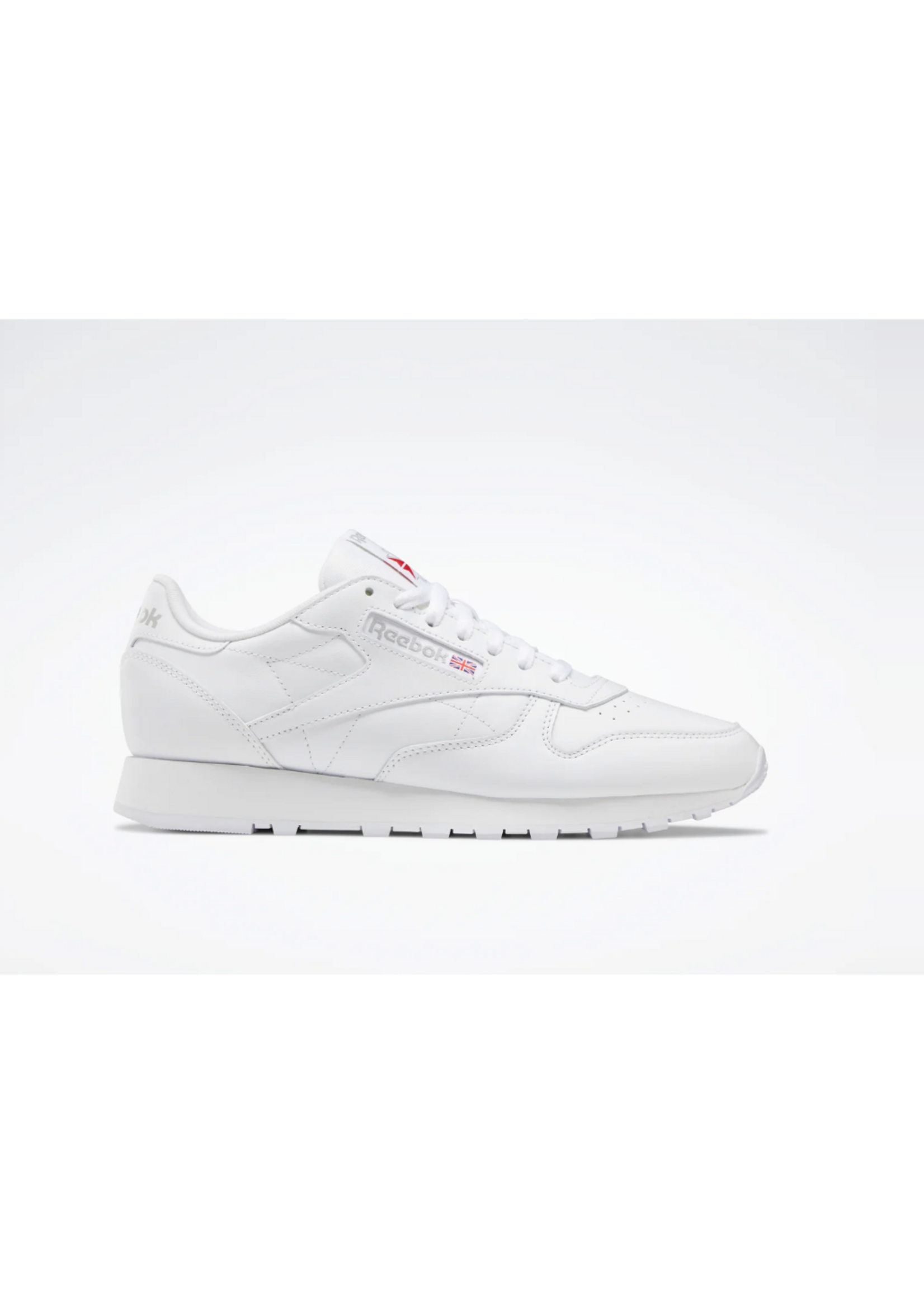Reebok Men's  British flag Classic Leather Full White- FTWWhite/FTWWhite/Pugr | Unisex | 100008492