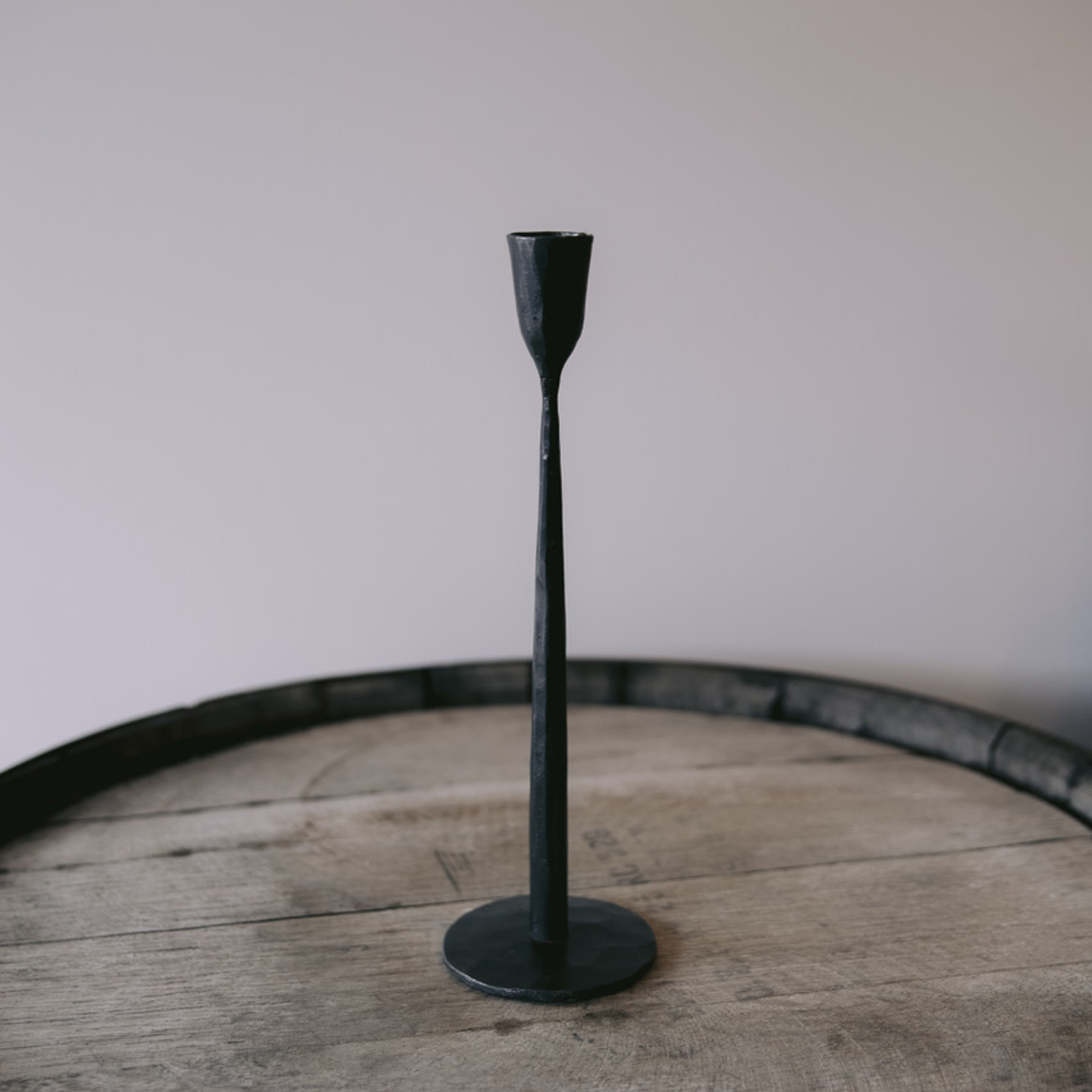 WROUGHT IRON  CANDLESTICK HOLDER