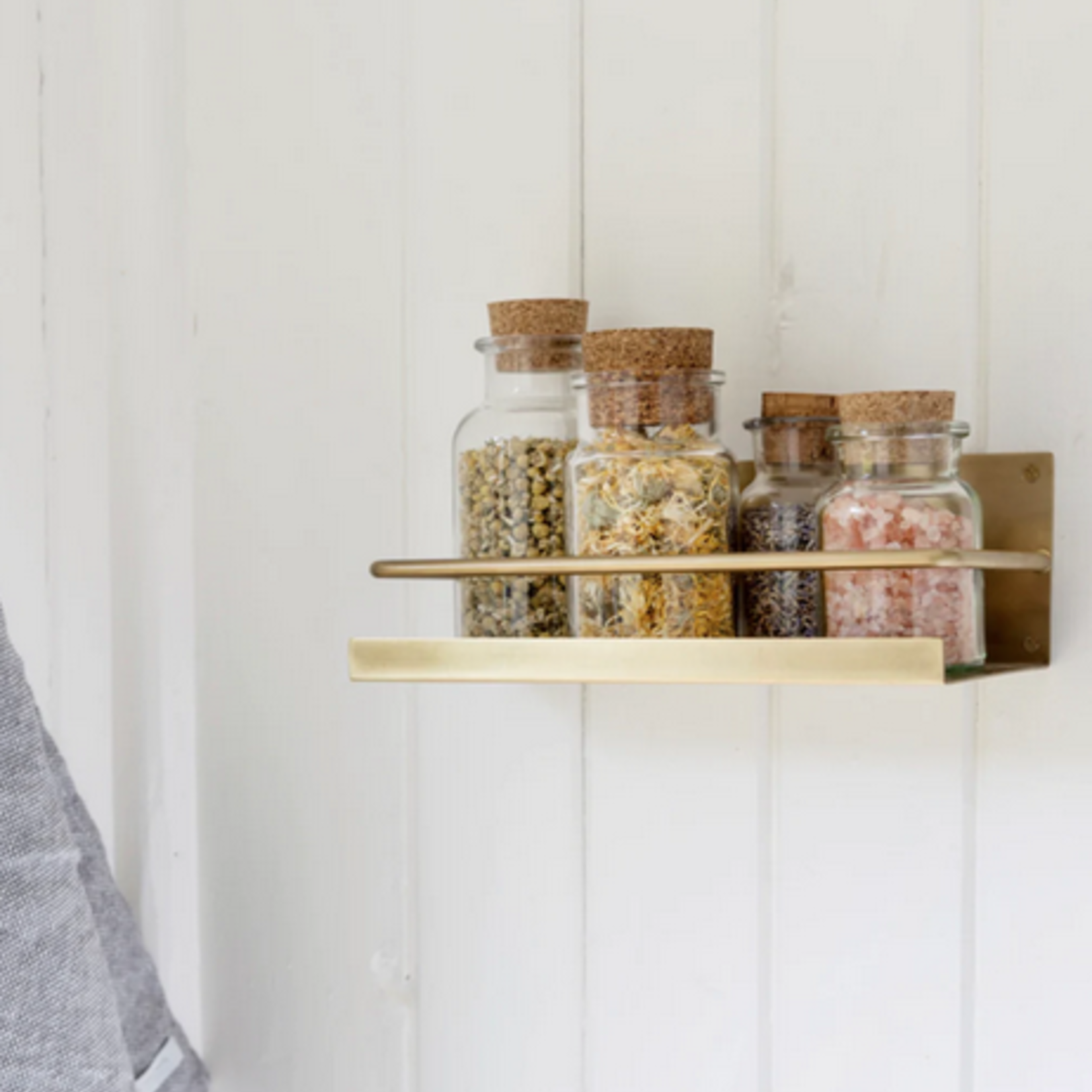 FOG LINEN BRASS SHELF - ILLYRIA STUDIO & SHOP