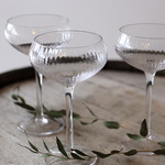 DAVID YOUNGSON CCC STEMMED COUPE CHAMPAGNE GLASSES SET/4