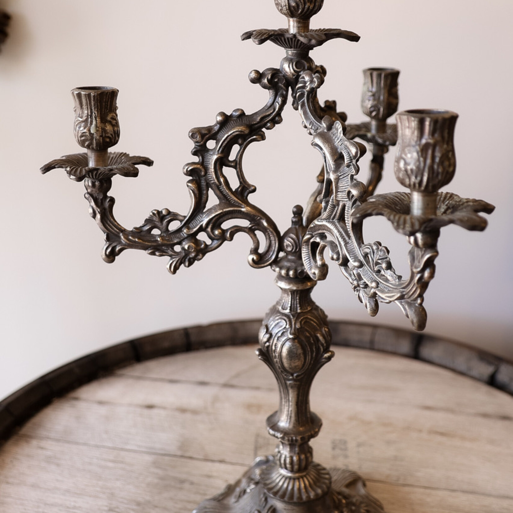 PROVENCE SILVER FOUR TAPER CANDELABRA