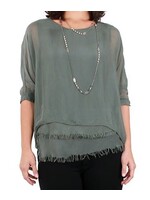 Gigi Moda Crew Neck Kaftan Blouse
