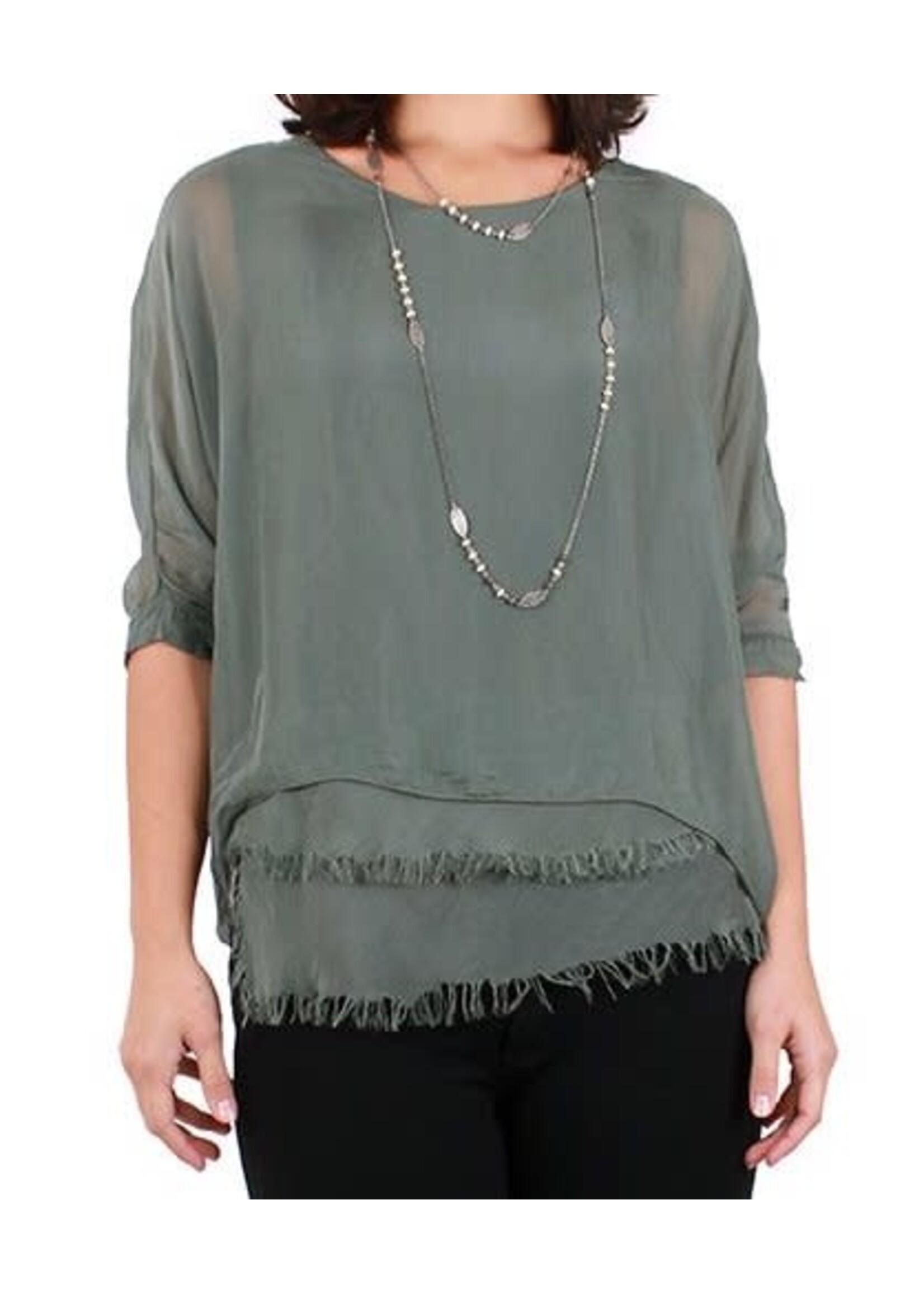 Gigi Moda Crew Neck Kaftan Blouse