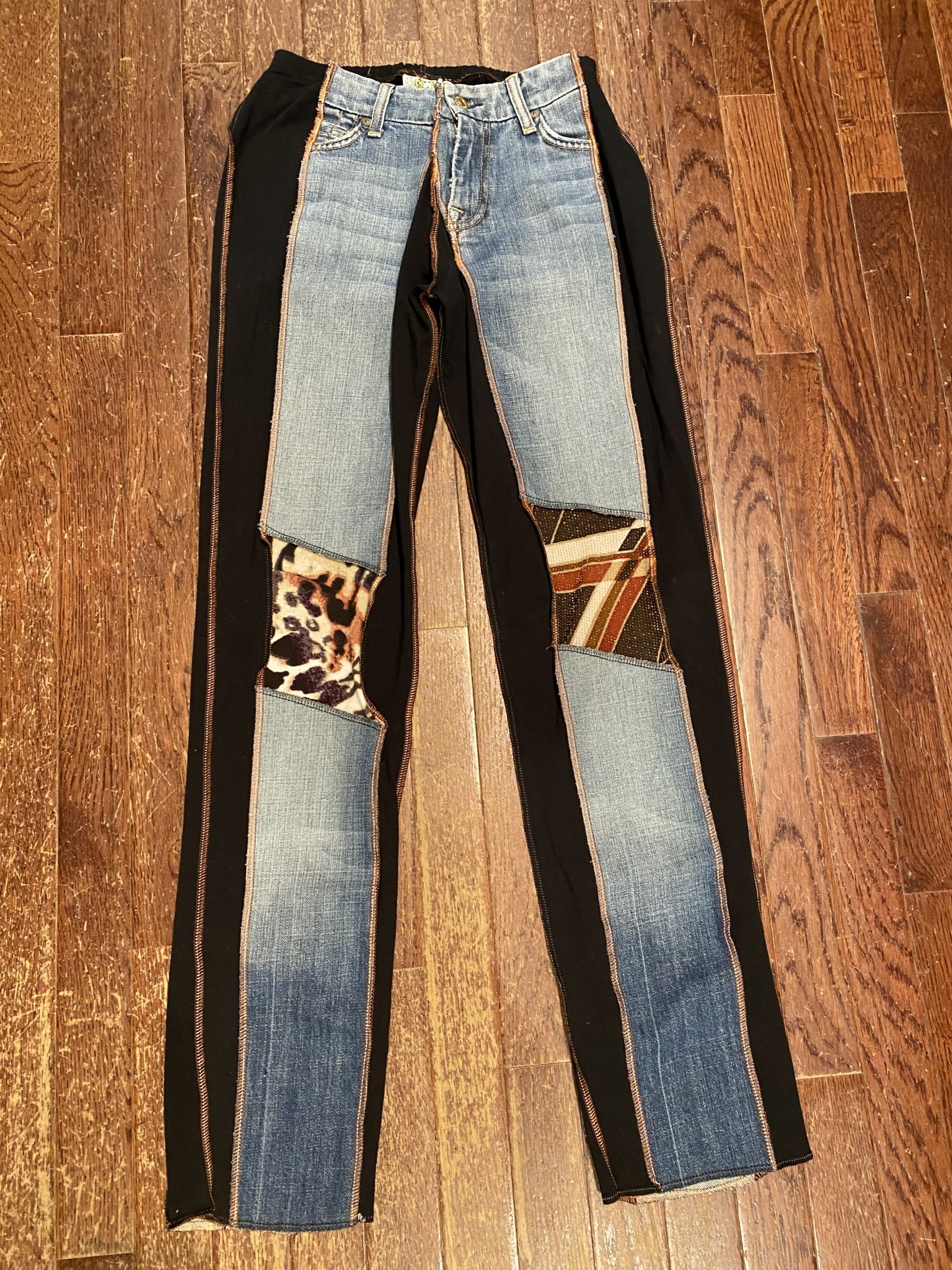 gold sparkle jeans