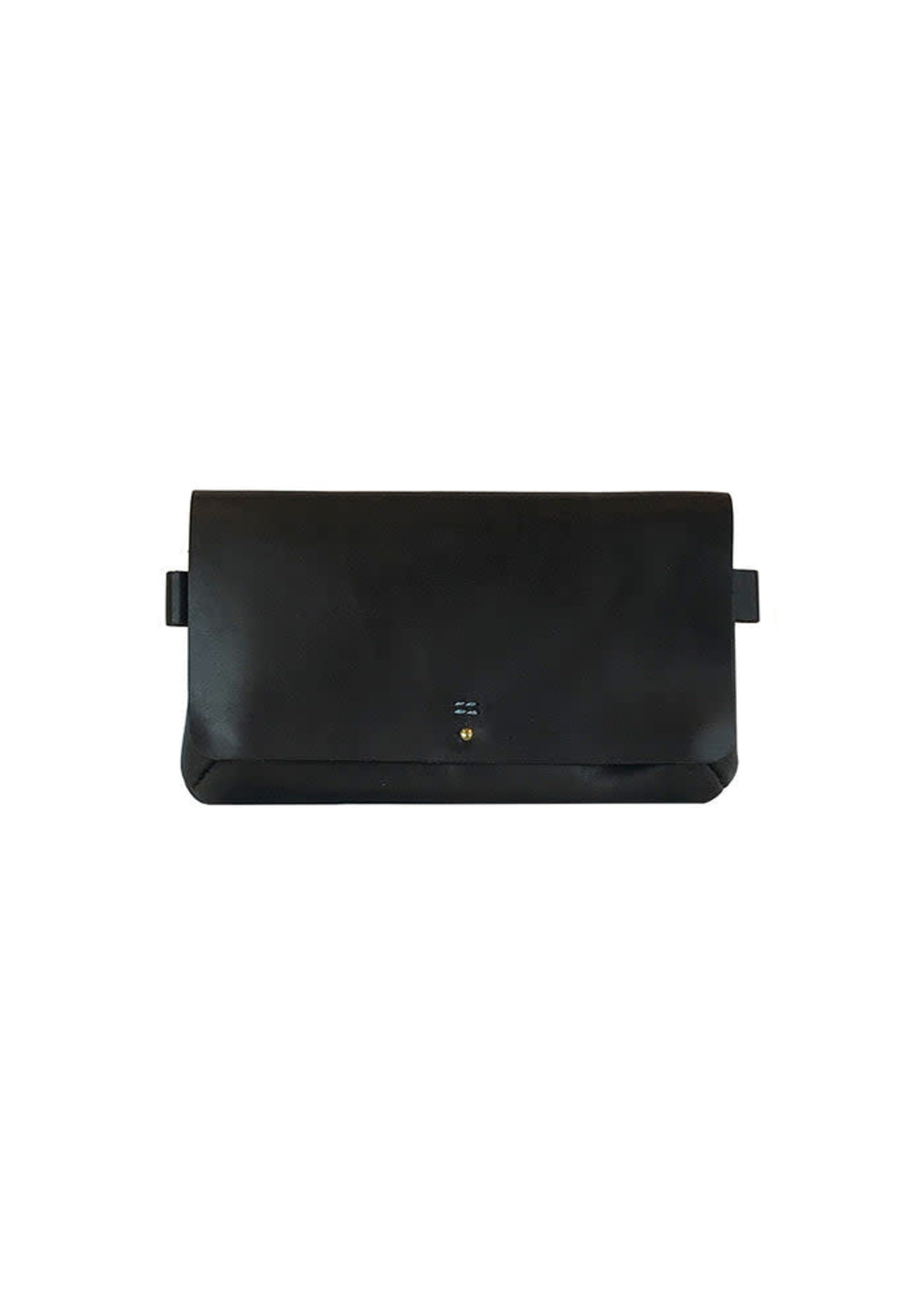 Embrazio Amelia Leather Sling/Belt Bag (Black)