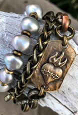 Embrazio Pilar Baroque Pearl Bracelet (Bronze)