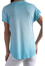 Gigi Moda V-Neck Shirt (Turq) O/S