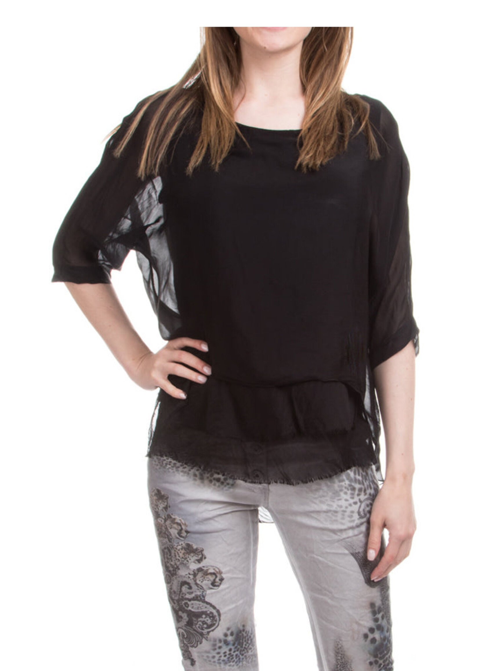 Gigi Moda Kaftan Blouse (Black)