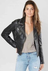 Mauritius Christy Vintage Black Star Leather Jacket
