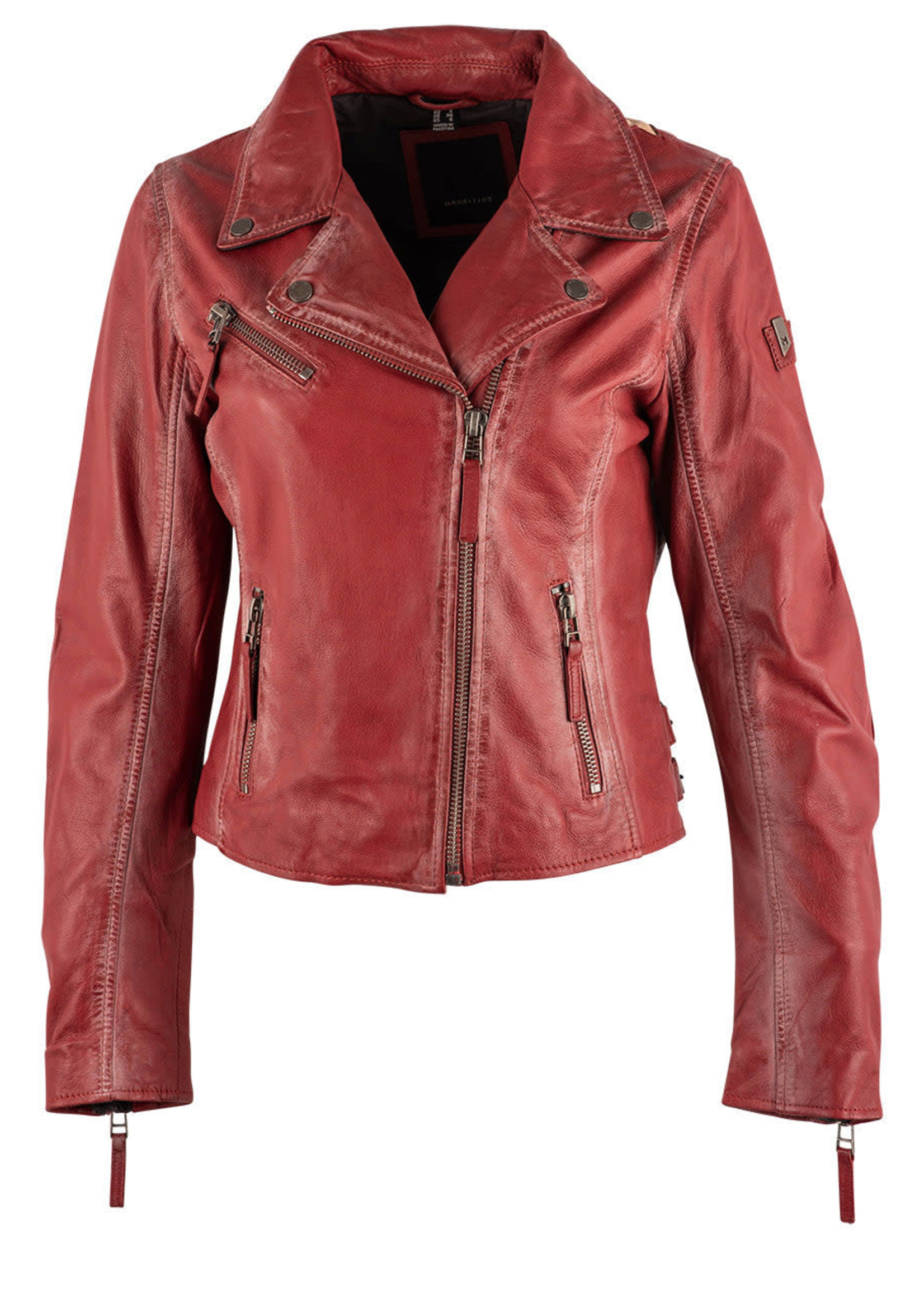 Mauritius Christy Red Leather Star Jacket