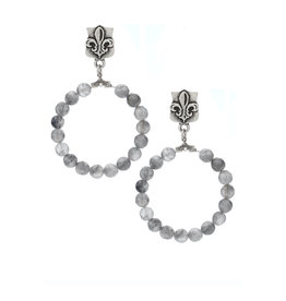 FRENCH KANDE Cloudy Quartz Hoops