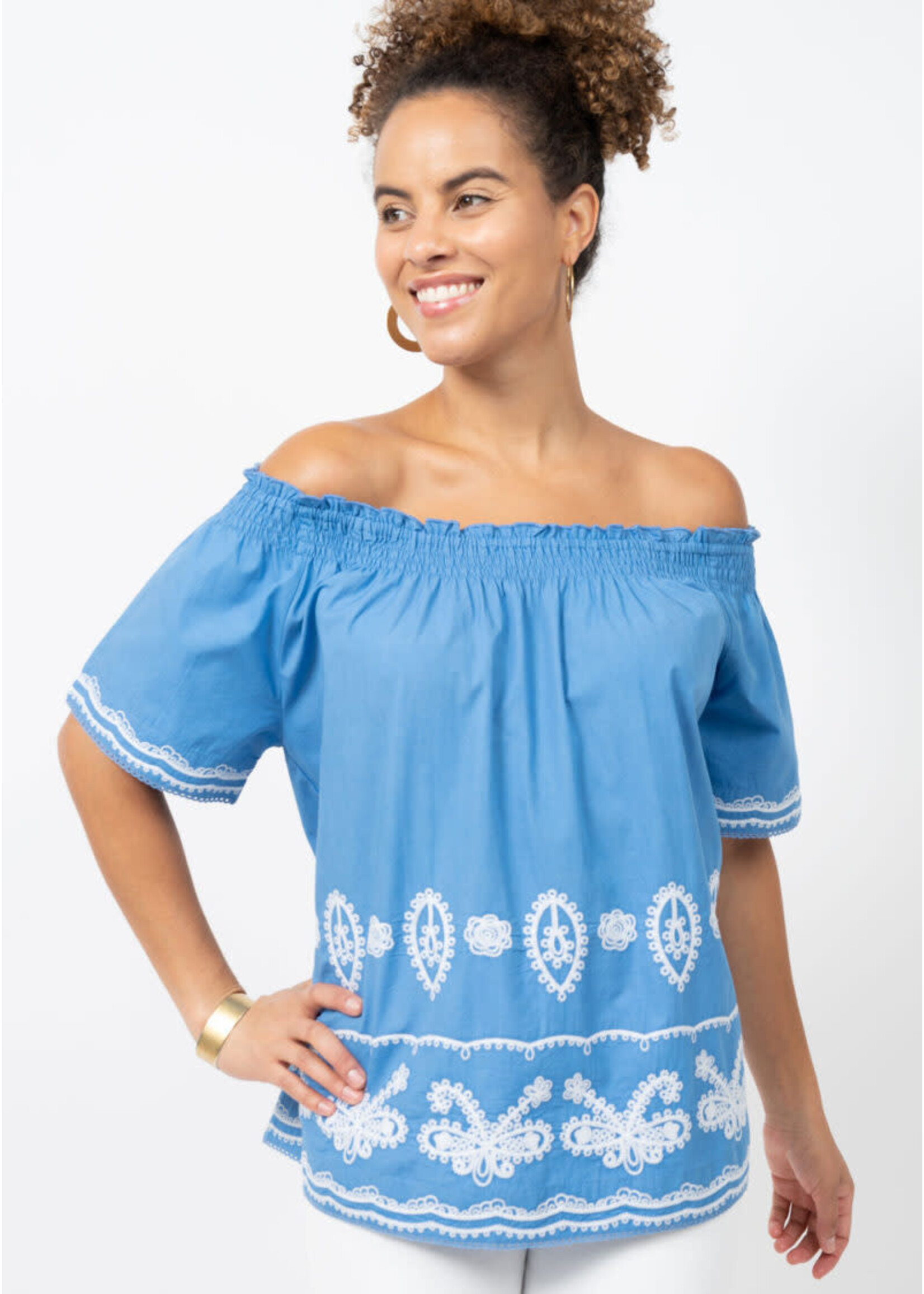 Ivy Jane Over The Border Top (Blue)