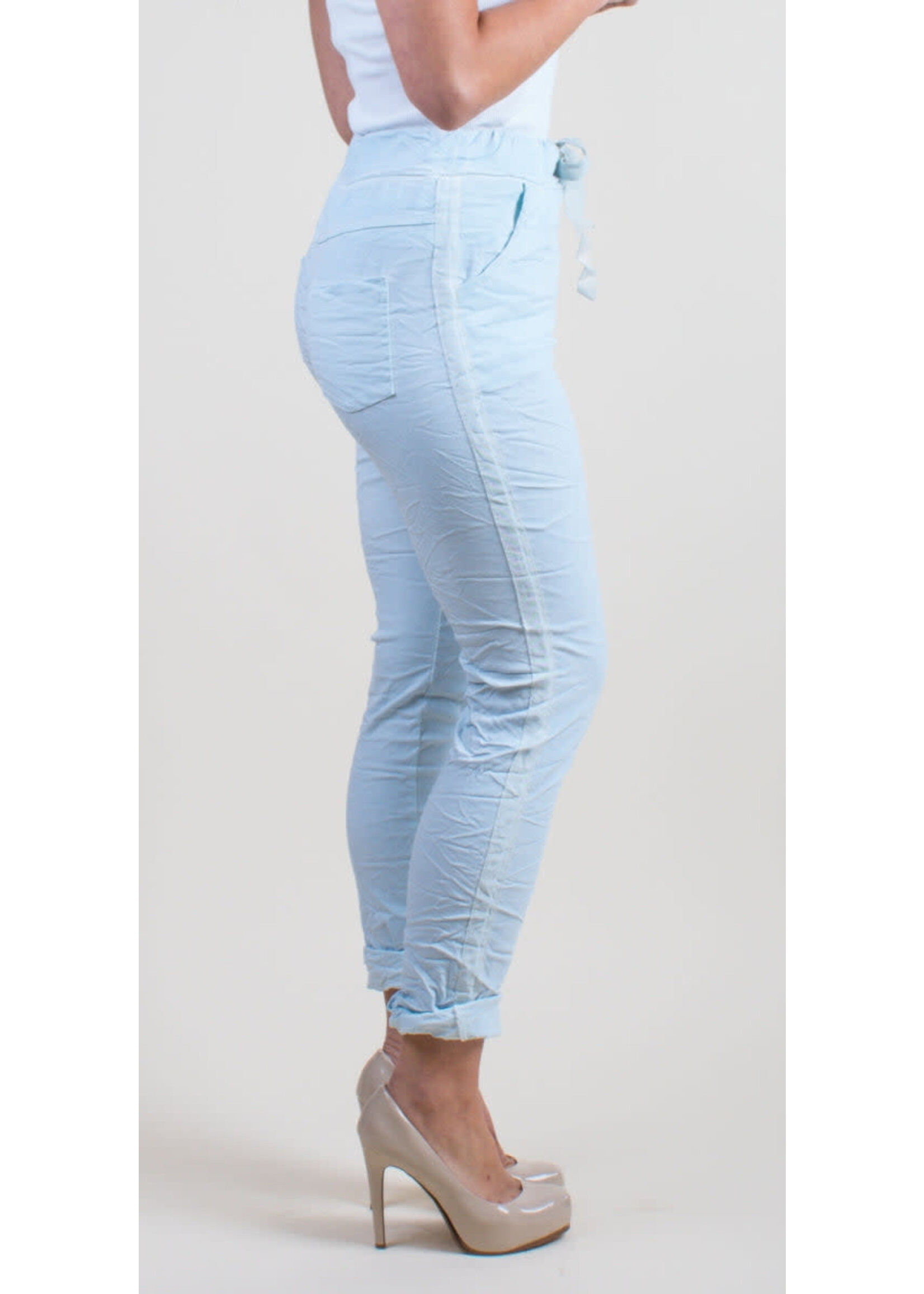 Gigi Moda Tie Waist Crop Pant (BbyBlue) O/S