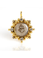 VSA Designs Oval Cloister Sacred Heart Medallion (Gold)