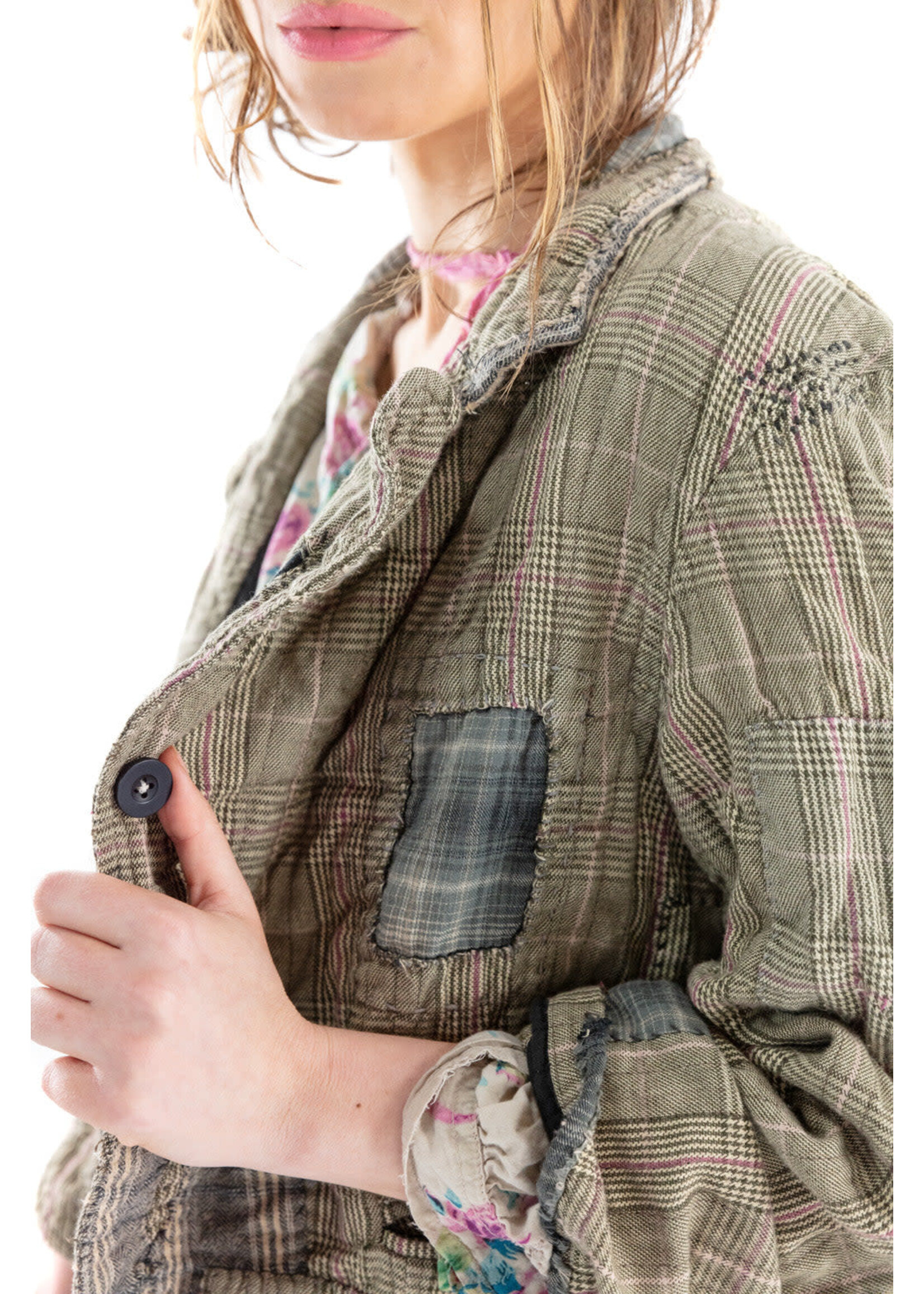 Magnolia Pearl YD Kelley Cropped Coat (Teddy Check) O/S
