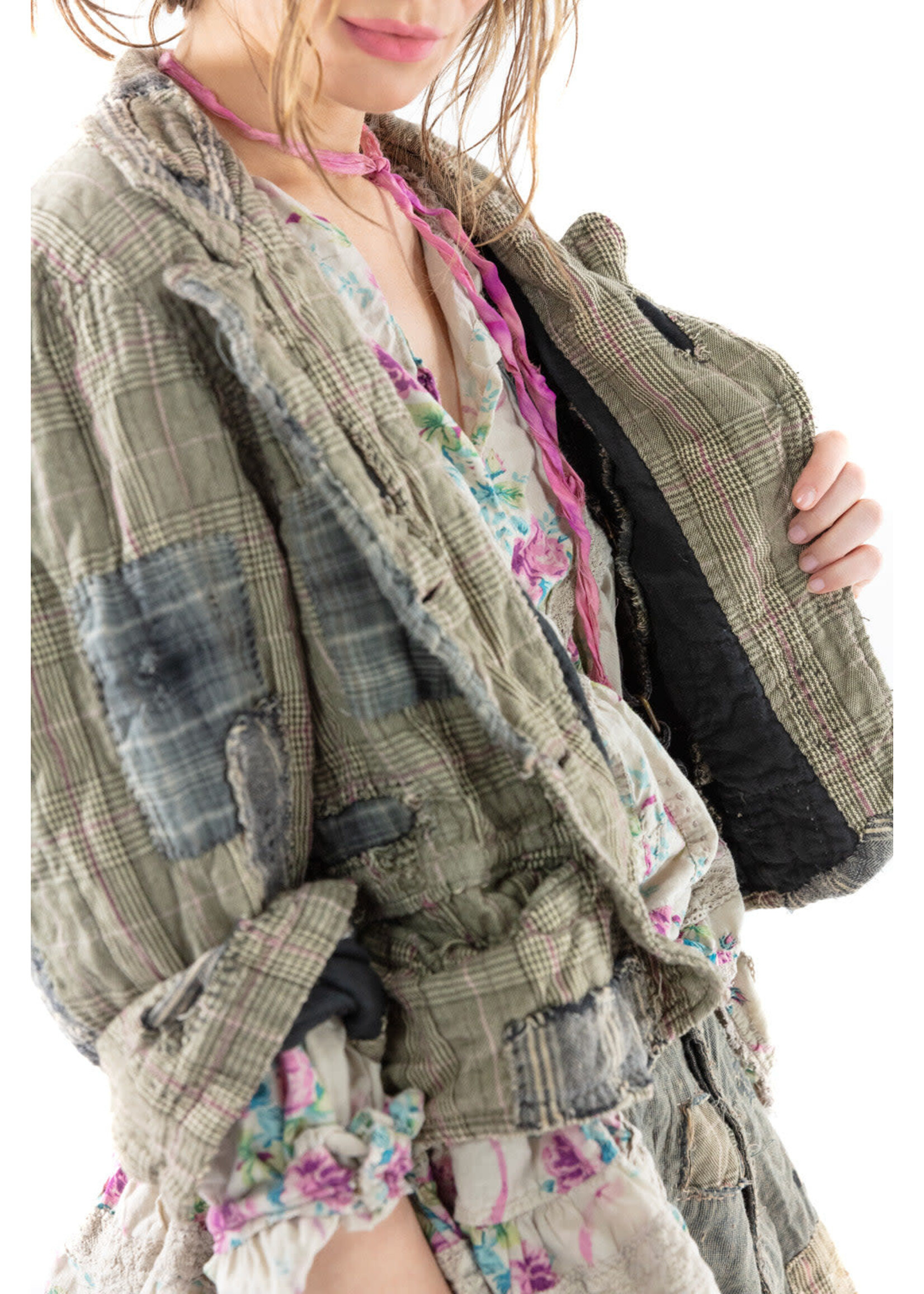 Magnolia Pearl YD Kelley Cropped Coat (Teddy Check) O/S